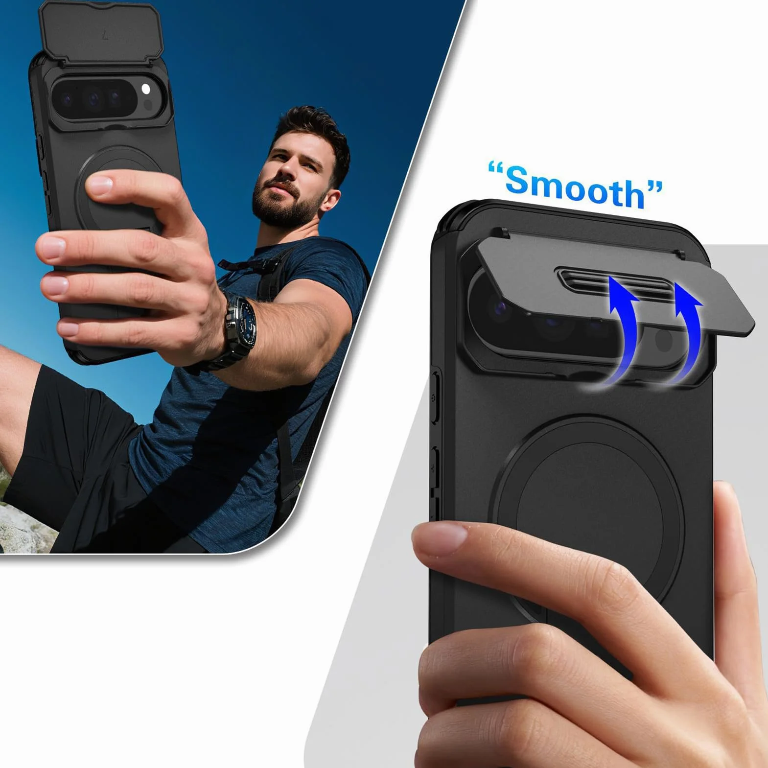 Wojskowe etui do Google Pixel 11ProXL/11 Pro/11, magnetyczna klapka, ochrona aparatu, amortyzacja uderzeń, etui ochronne