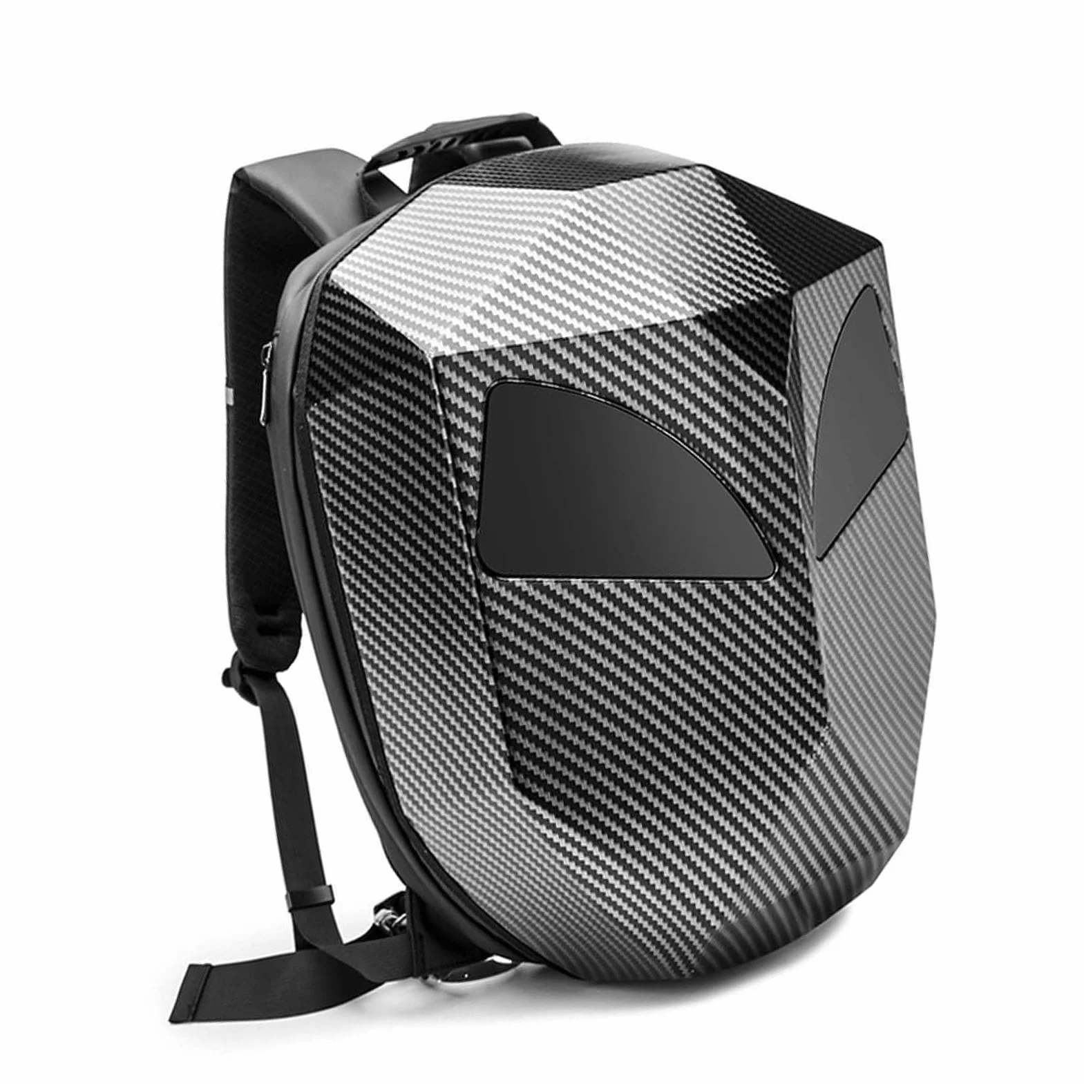 Plecak LED z Programowalnym Ekranem, Twarda Obudowa Torba na Laptopa Zasilana Przez USB, do Podróży Motocyklem
