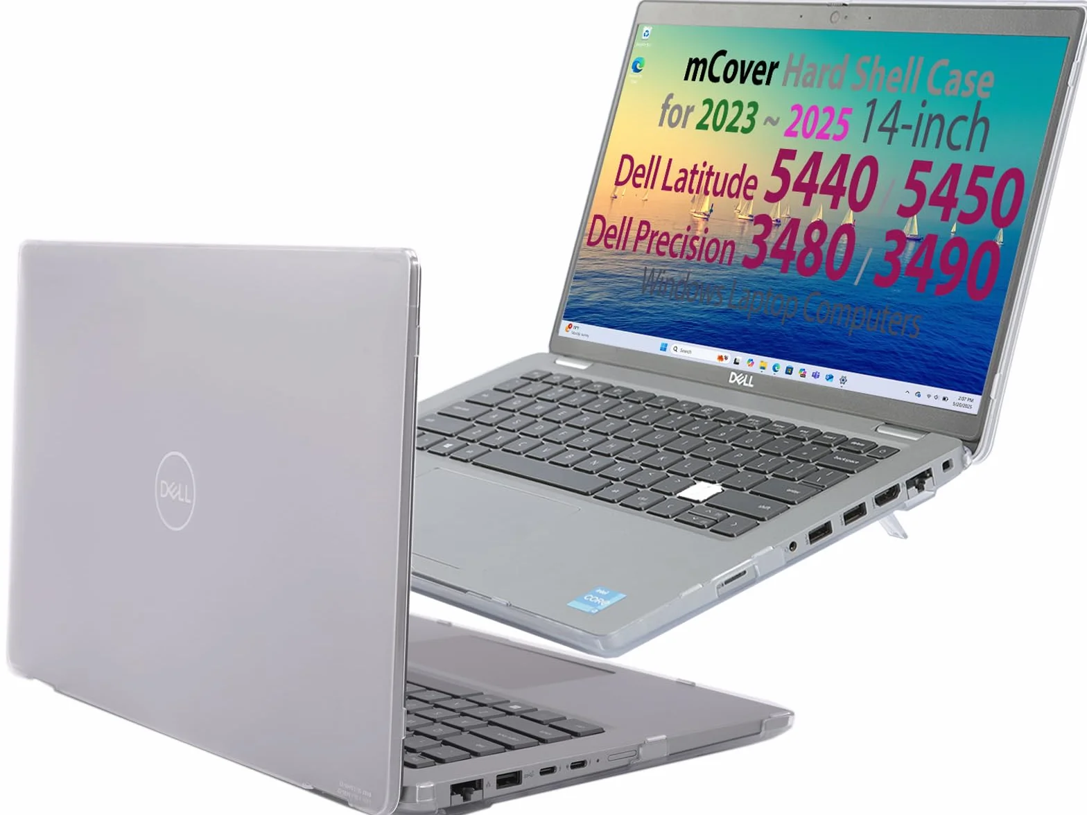 mCover Etui kompatybilne TYLKO z serii Dell Latitude 5440 5450 / Precision 3480 3490 z serii Windows 2023~2024 (nie pasuje do innych modeli Dell) - przezroczyste