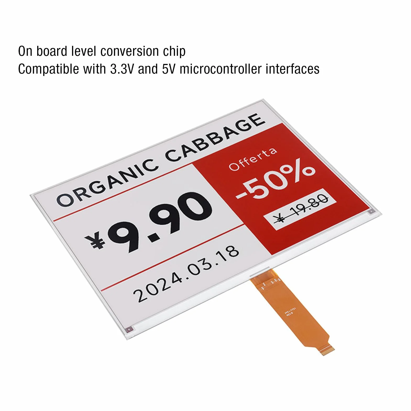 13,3-calowy Wyświetlacz E Ink Raw, Szeroki Kąt Widzenia Wyświetlacz E Paper Zgodny z Raspi 5 4B 3B+ B B+ A+ Zero Zero W WH Zero 2W