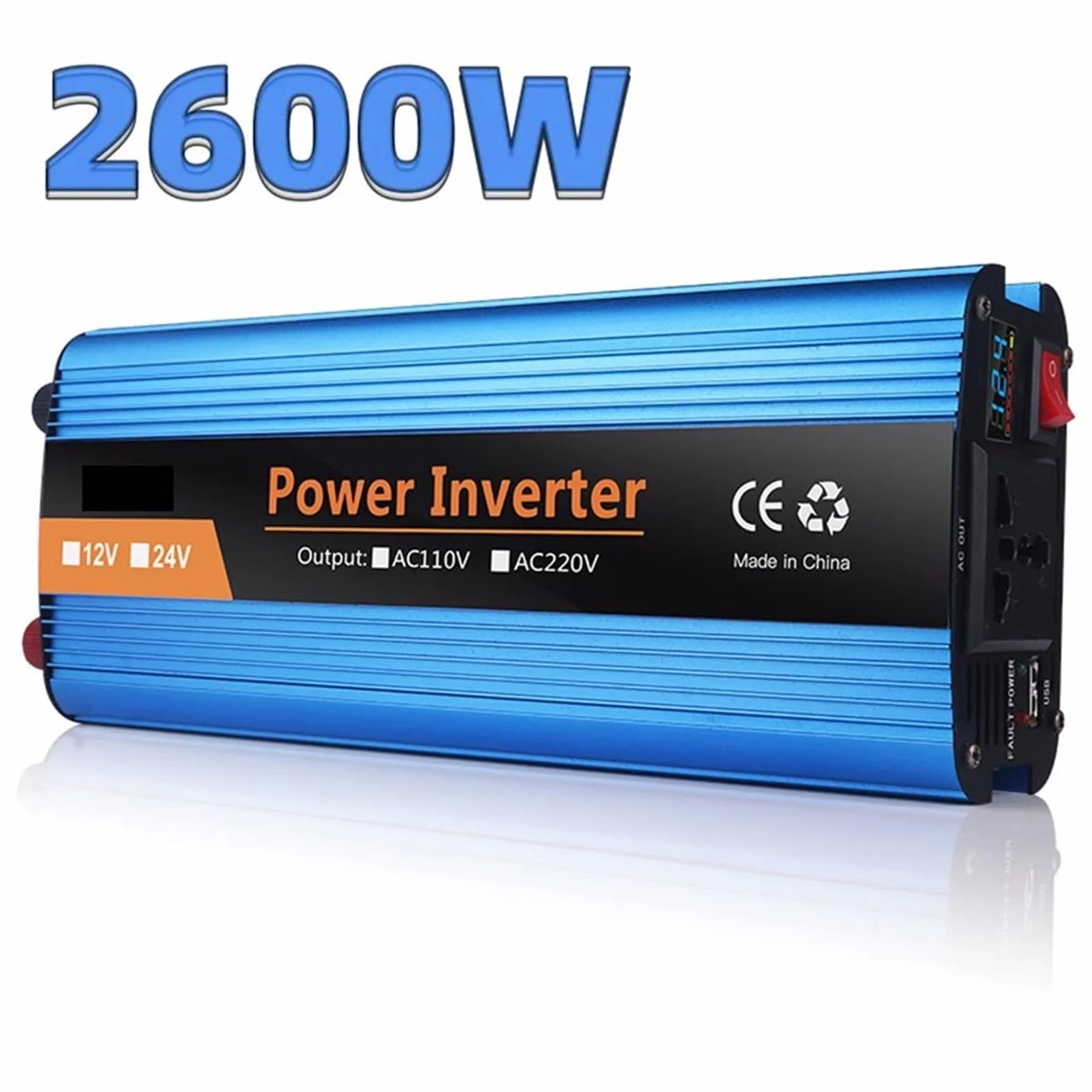 Zmodyfikowany falownik sinusoidalny 12V 220 falownik 12v do 220 konwerter falownik sinusoidalny przetwornica napięcia samochodowego zasilacz(1200W,12V)