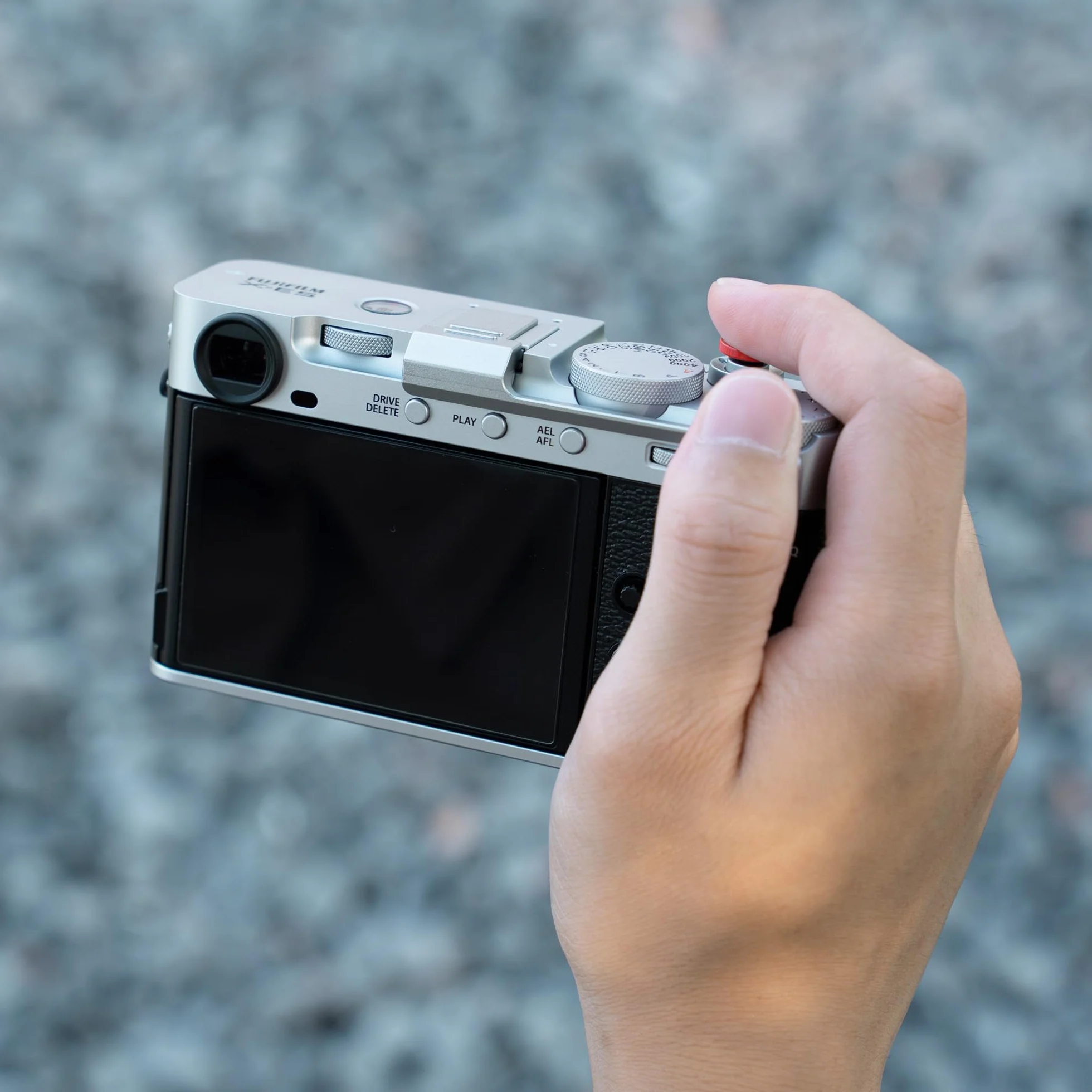JJC XE5 Metalowy uchwyt kciuka w górę gorąca stopka wsparcie kciuka uchwyt do aparatu FUJIFILM FUJI X-E5, ulepszony uchwyt do fotografowania jedną ręką, czarny