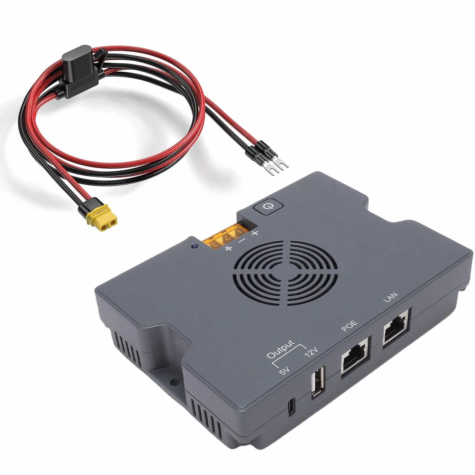 KUIDAMOS Wtryskiwacz PoE Wydajny dla Gen3 Dishy 6A Zasilacz 350 W do Zestawu Satelitarnego Internetu Stop Aluminium