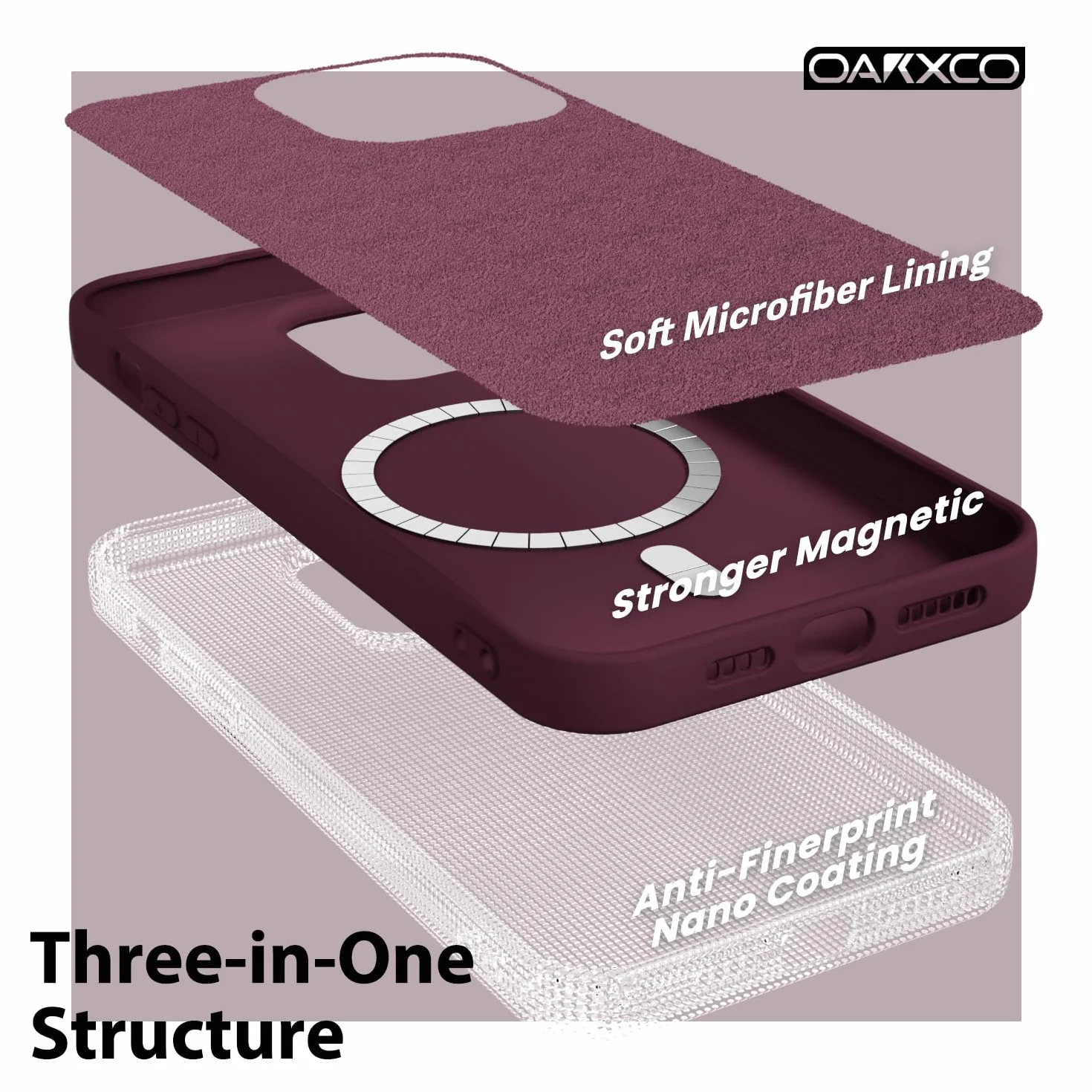 Etui silikonowe iPhone 14 Pro Magsafe magnes bordowo-winne