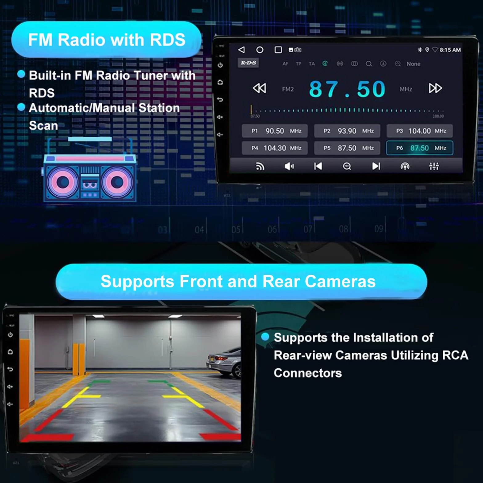Podwójny Odtwarzacz Samochodowy Do Nissan Frontier Xterra 2009-2012 Z 9'' | Radio GPS nawigacja Carplay bezprzewodowy Android Auto Bluetooth FM AUX-in sterowanie kierownicą kamera cofania