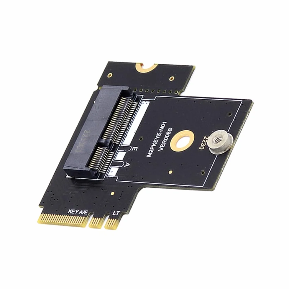 NGFF Key A+E PCI Express wtyczka na gniazdo, kątowy 90-stopniowy adapter niskiego profilu, adapter do kart przedłużających