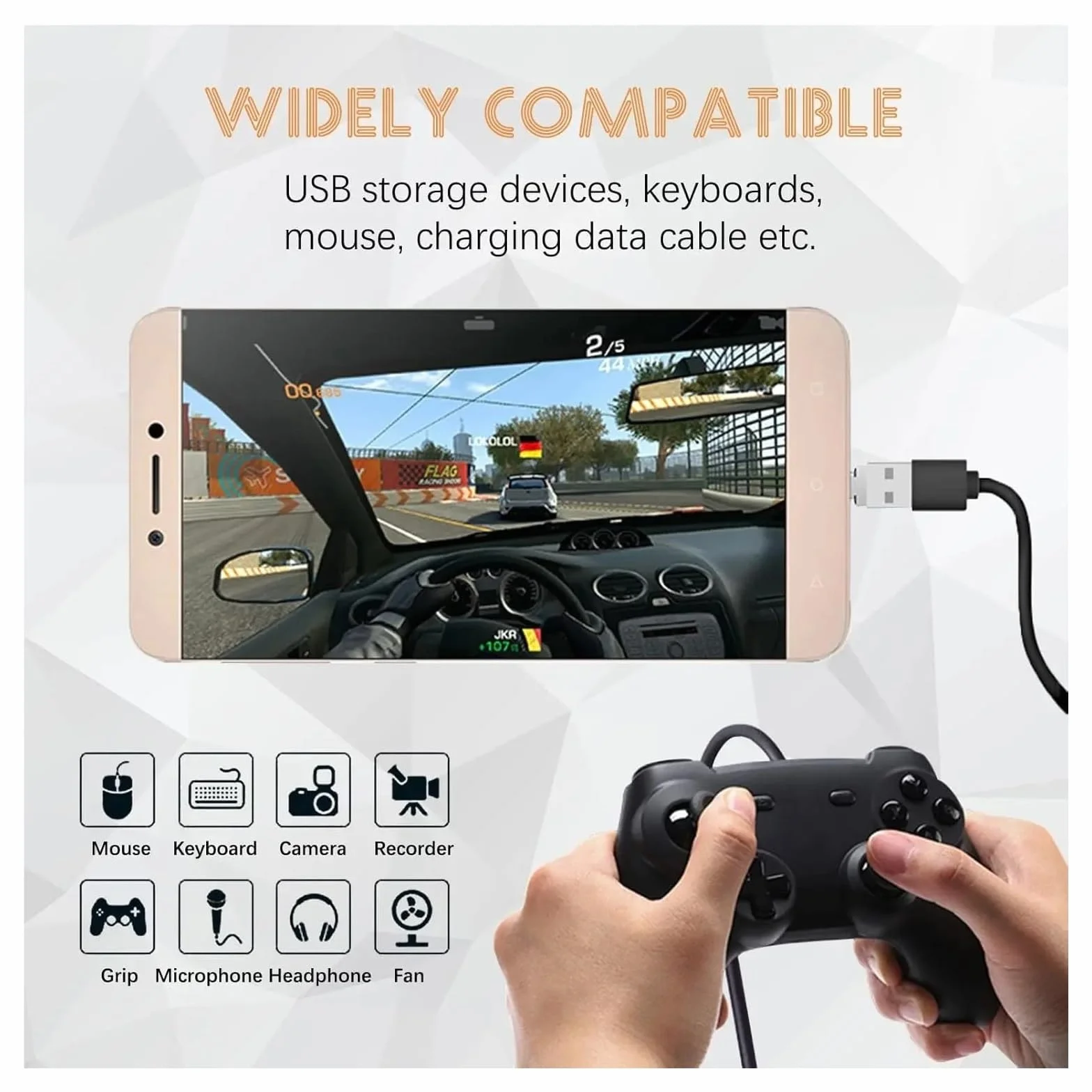 Adapter USB-C męski na USB 2.0 żeński OTG 1-20 szt. (3 szt.)