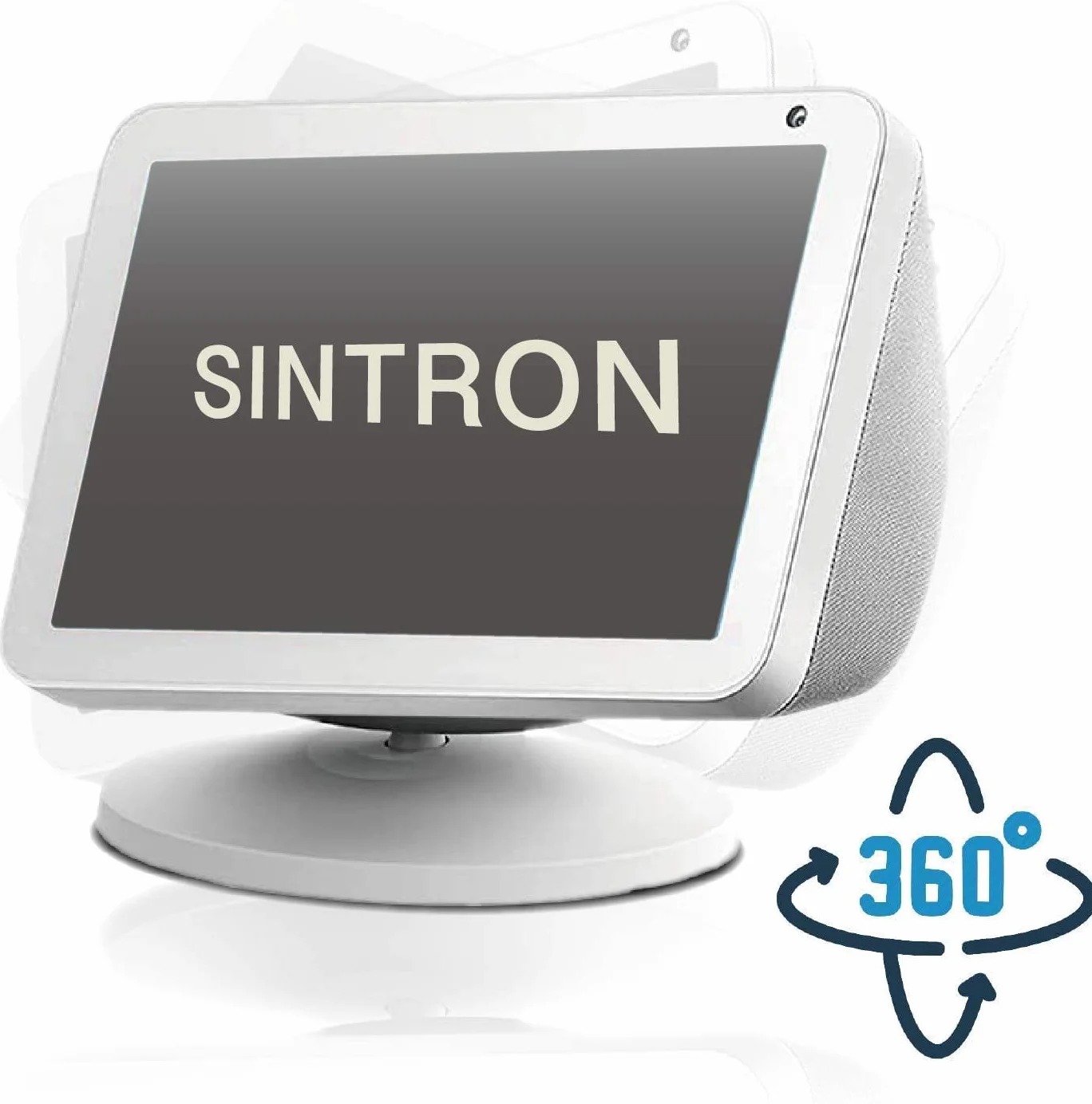 Sintron Regulowany stojak na wyświetlacz Smart Display do Show 5 & Show 8 (1. generacja), magnetyczny uchwyt do show 8 & Show 5 z obrotem o 360 stopni, funkcja nachylenia i antypoślizgowa podstawa (biały)