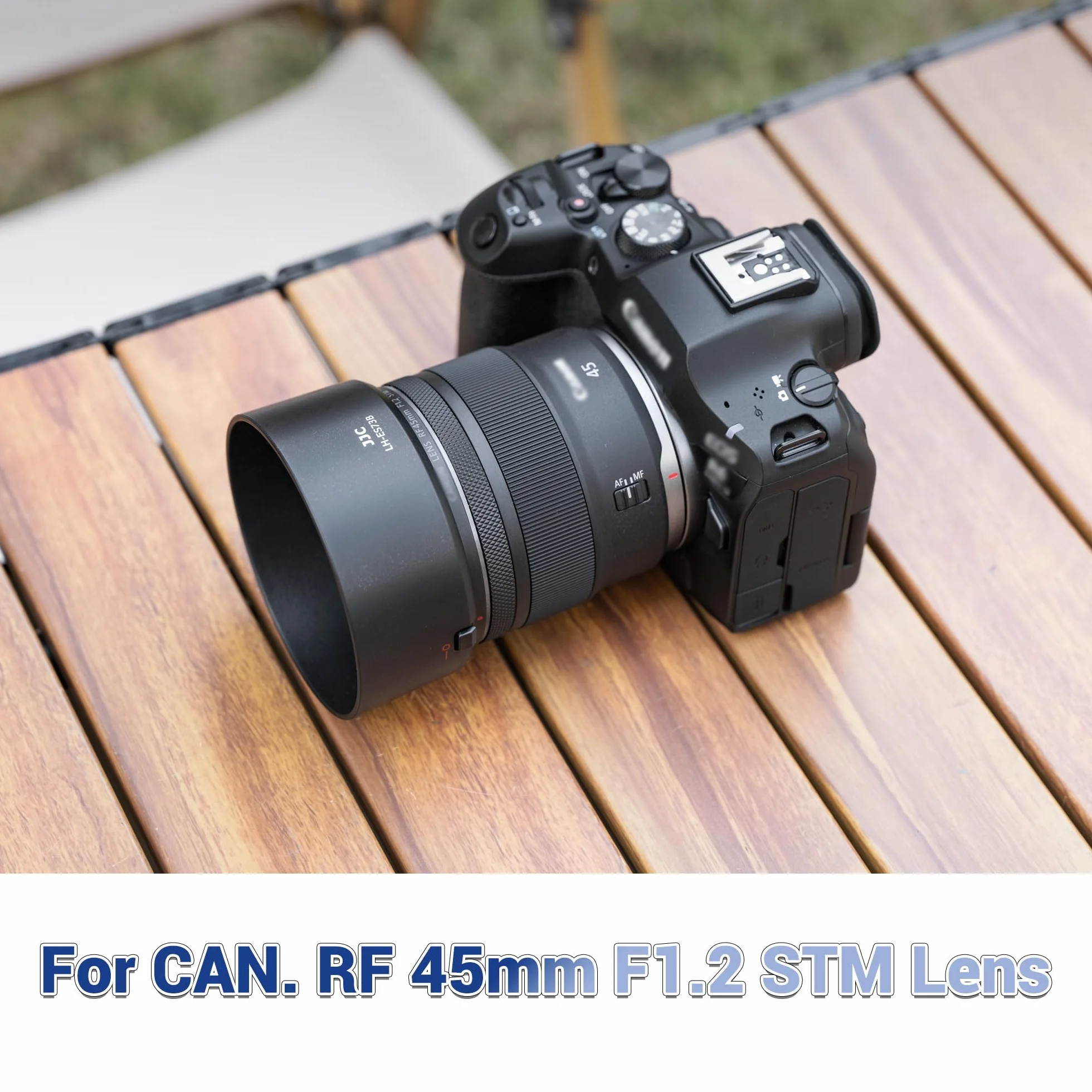 JJC ES73B Bagnetowa osłona obiektywu kompatybilna z obiektywem Canon RF 45 mm F1.2 STM, dwustronna osłona obiektywu zastępuje Canon ES-73B