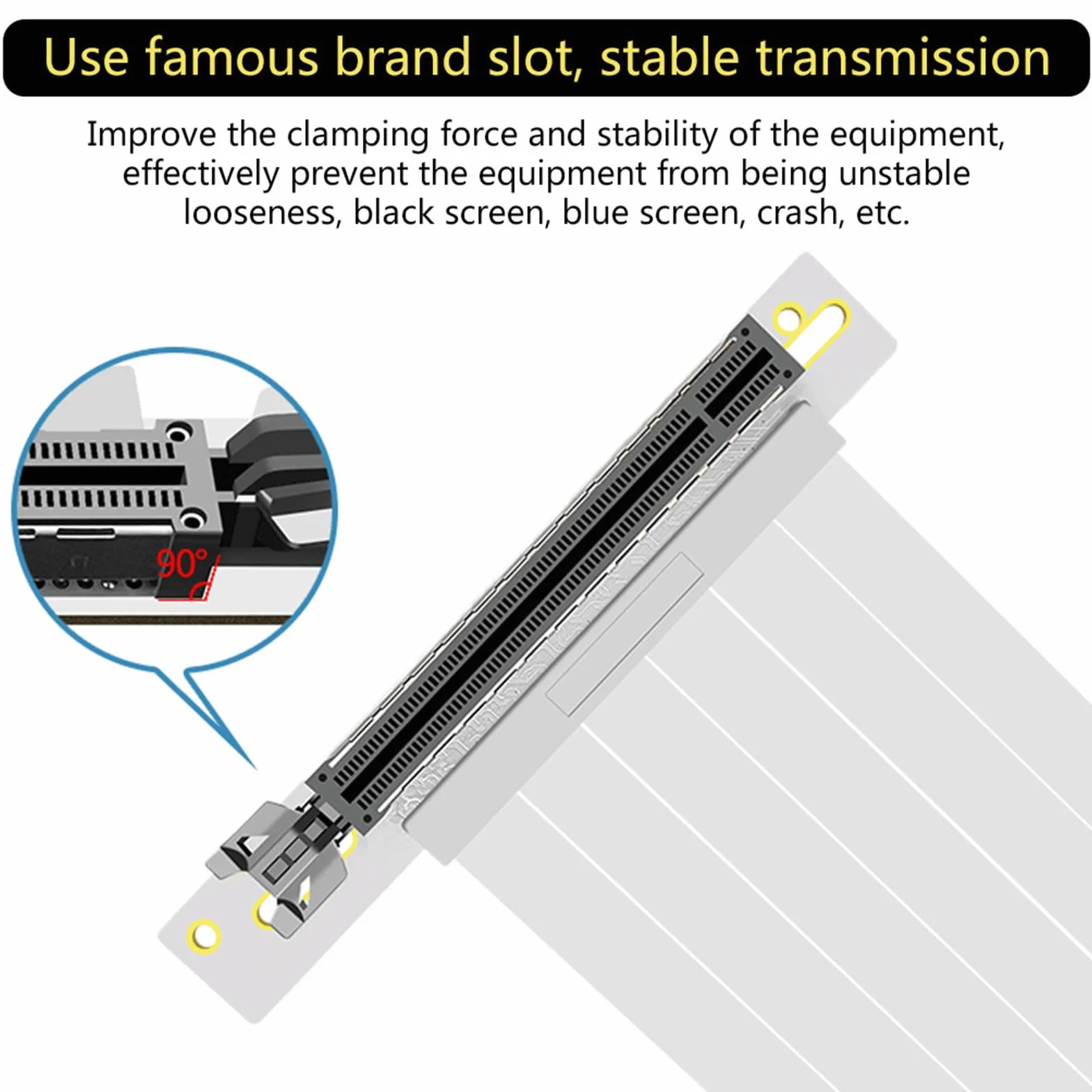 PCIE3.0 wspornik gniazda pionowy uchwyt na kartę graficzną regulowany PCIE3.0 X16 przedłużacz opcja poprawia konfigurację gier