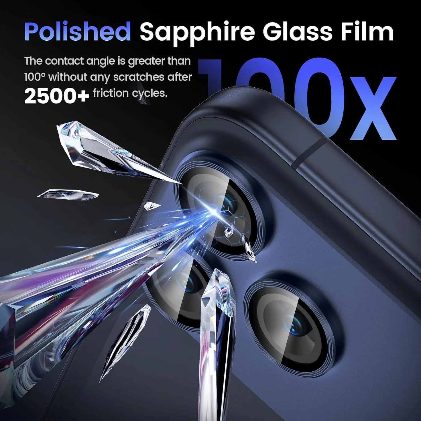 Kompatybilny z iPhone 17 Pro Max osłona obiektywu aparatu, [klasa wojskowa nietłukąca] [silna przyczepność] metalowa osłona ze szkła hartowanego, osłona ekranu aparatu, akcesoria