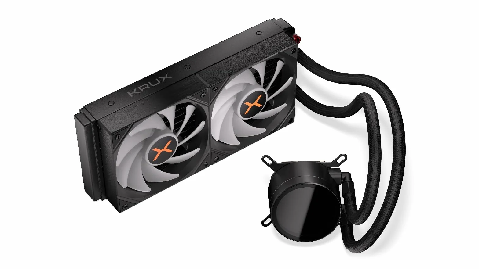KRUX HydroX 240 ARGB, Chłodzenie Cieczą AiO, Chłodnica 240mm, 2x Wentylator 120mm PWM ARGB, Blokopompka Infinity Mirror, Pasta Termoprzewodząca w Zestawie, Intel LGA1851/1700, AMD AM5/AM4