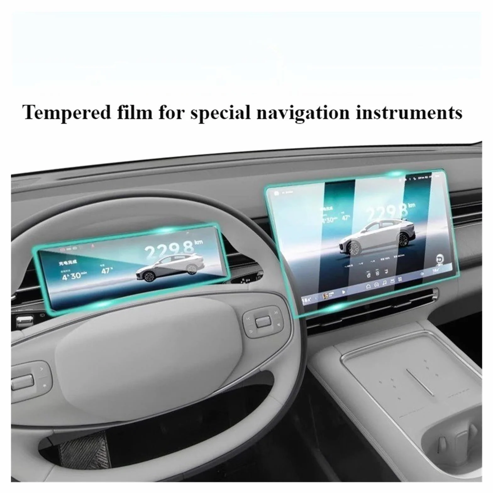 Ochraniacz ekranu do Xpeng G6 23-24 folia ochronna ze szkła hartowanego, nawigacja samochodowa GPS, radio, ekran LCD, odporna na zarysowania, folia ochronna do nawigacji (P7 Blu-ray 1)