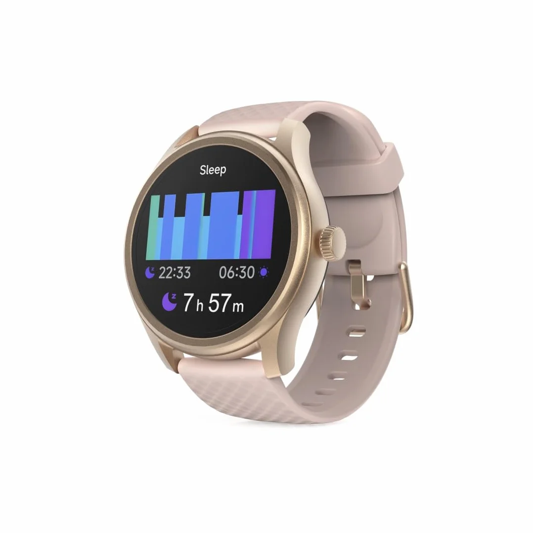 Smartwatch 5010", monitorowanie snu, okrągły, wodoszczelny, 1,38", różowy