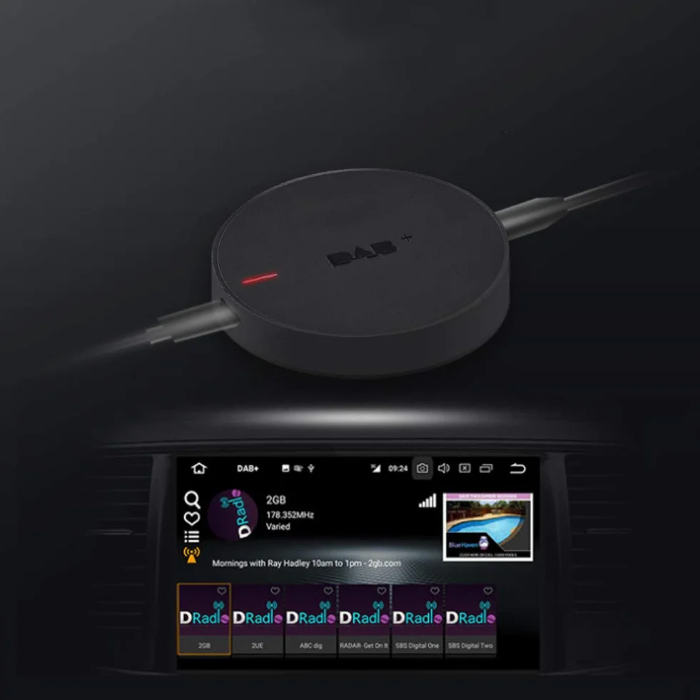 Odbiornik anteny radiowej USB DAB +, przenośny adapter Cyfrowy samochodowy odbiornik radiowy ze wzmocnioną anteną dla systemu Android 5.1 lub nowszego
