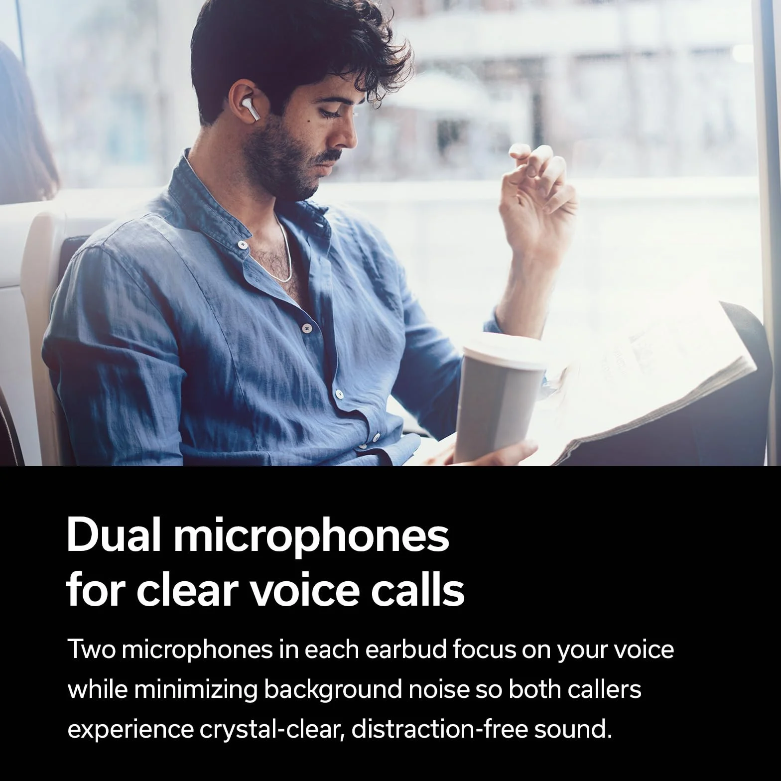 Denon AH-C500W True Wireless słuchawki douszne, wodoodporne słuchawki Bluetooth z wbudowanym mikrofonem - białe
