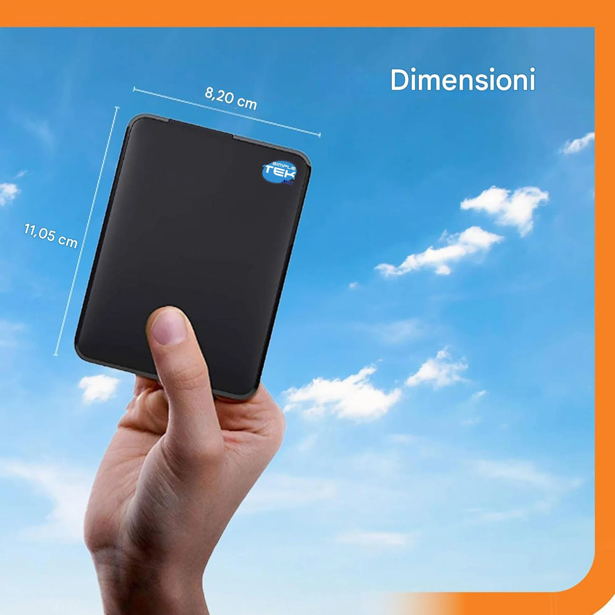 SIMPLETEK Przenośny zewnętrzny dysk twardy 750 GB USB 3.0 — przenośny dysk zapasowy, czarny, 5 GB/sek., plug-and-play