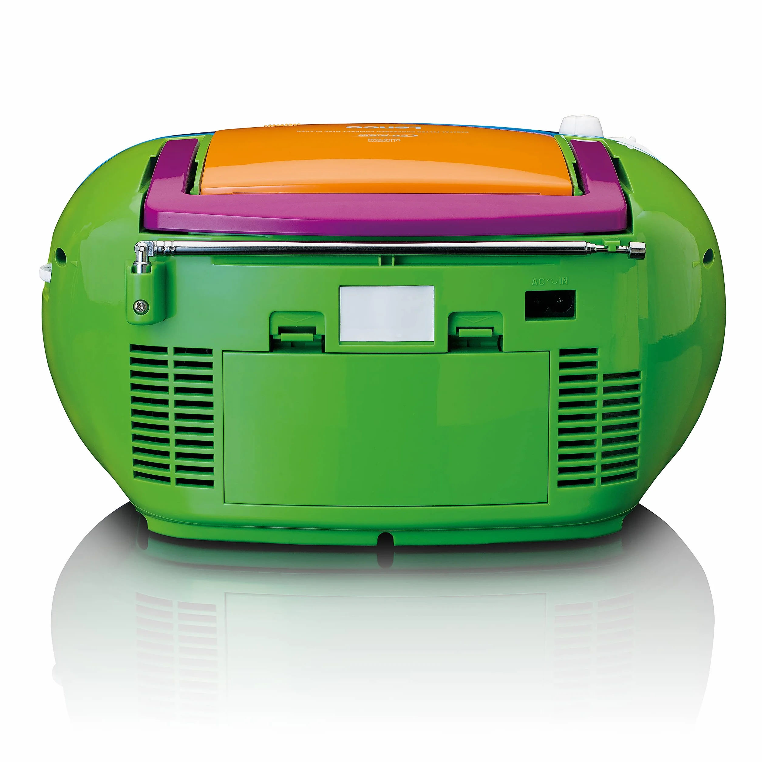 Lenco SCD-971 Radio Dziecięce Kasetowe z CD - Odtwarzacz CD i Kasetowy - Głośnik Stereo - Wejście Na Słuchawki - Pamięć Utworów - Wielokolorowe
