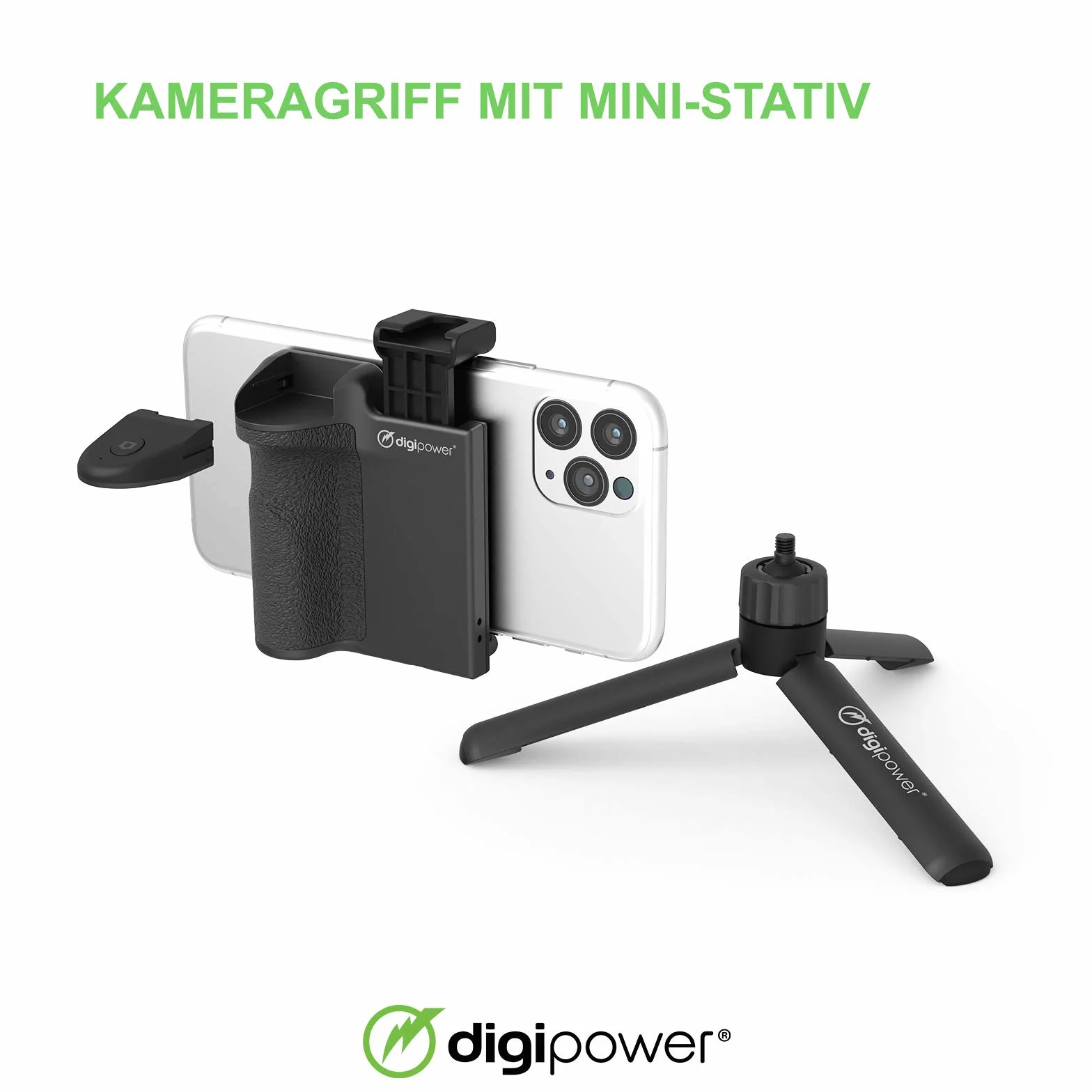 DigiPower Follow ME #GoViral zestaw do vlogowania do aparatów i telefonów, z mikrofonem, 36 diodami LED, uchwytem do smartfona, bezprzewodowym pilotem migawki, statywem, sprzętem do vlogowania na