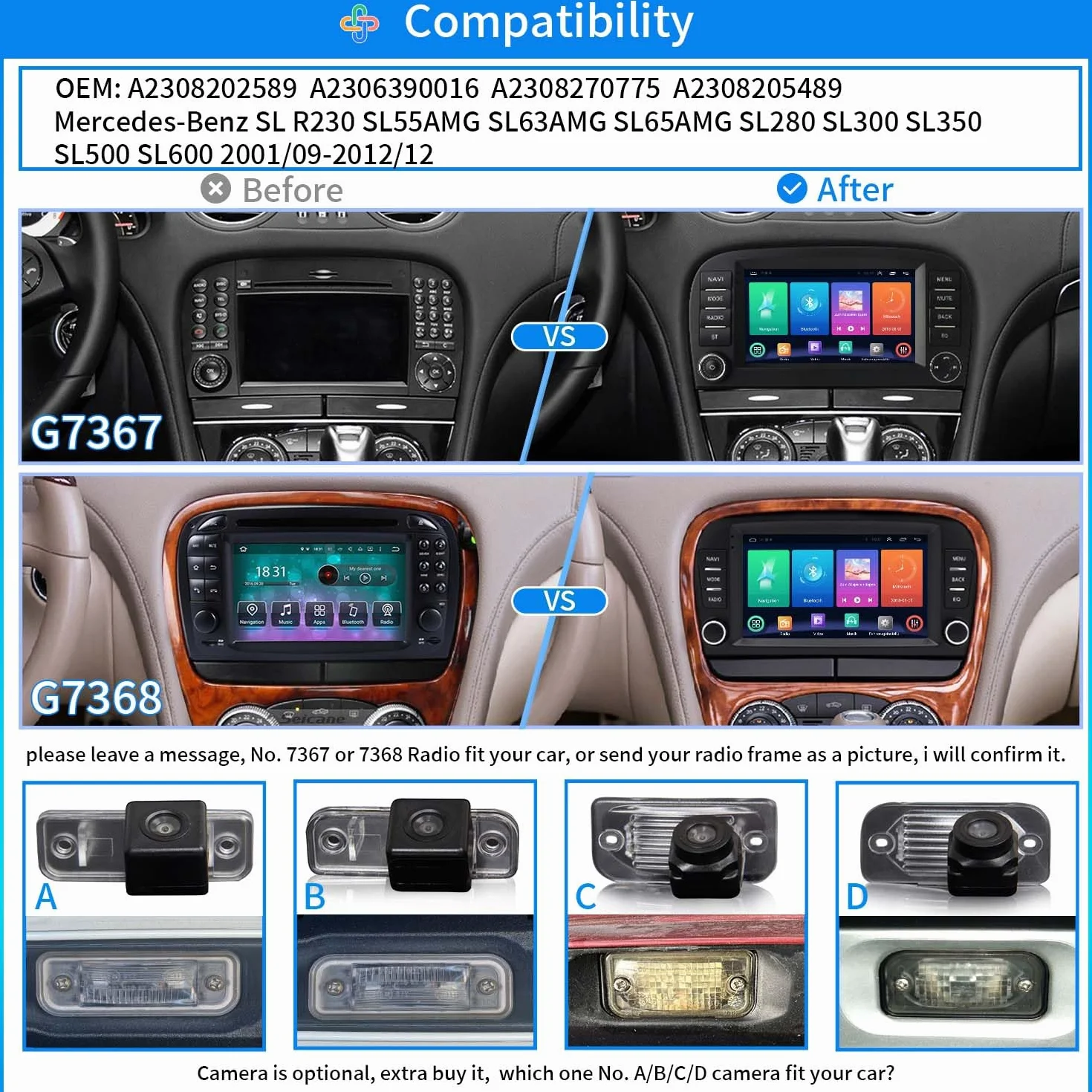 Radio samochodowe z systemem Android z nawigacją GPS, ekran dotykowy Canbus + noktowizor HD kamera cofania zamiennik do Mercedes-Benz SL R129 R230 SL55AMG SL63AMG SL65AMG SL280 SL300 SL350 SL500 SL600