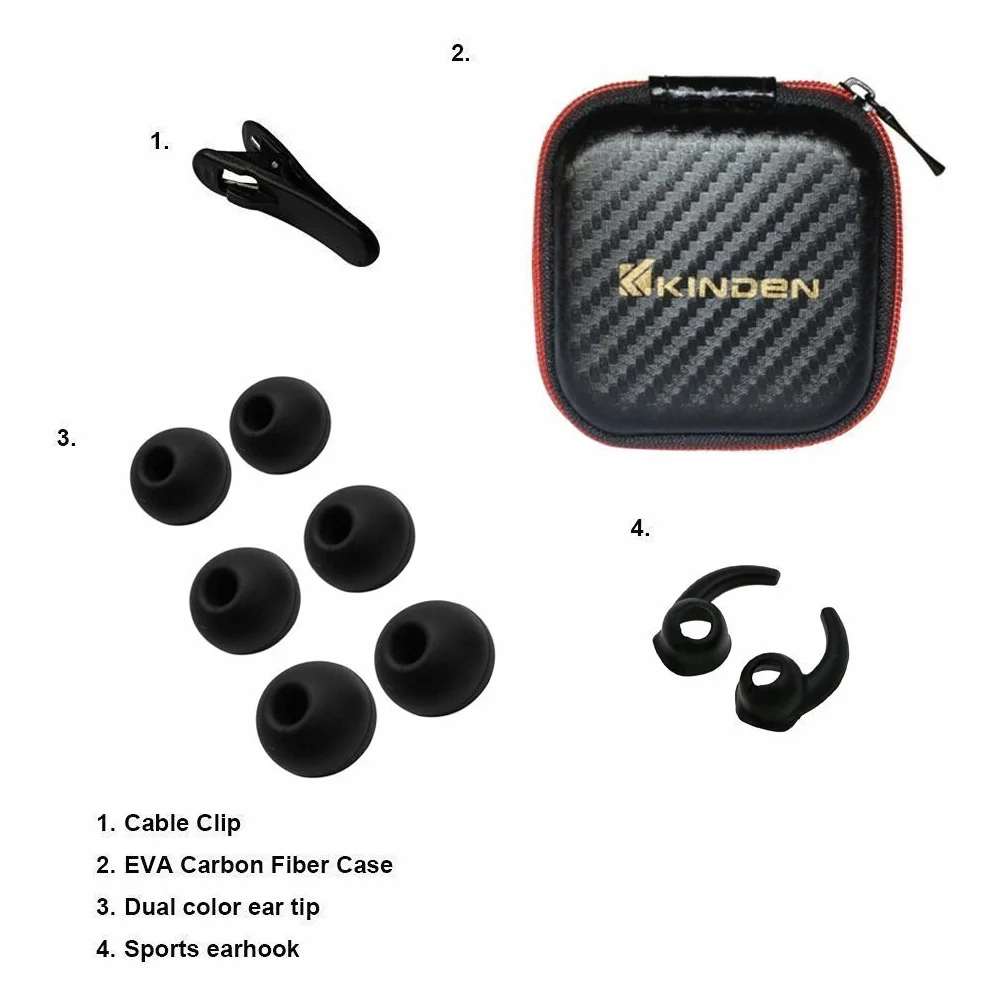 KINDEN Słuchawki antyradiacyjne Air Tube zestaw słuchawkowy z mikrofonem Binaural Acoustic Stereo Aluminium Metal Housing przewodowy in-Ear Handsfree (czarne)