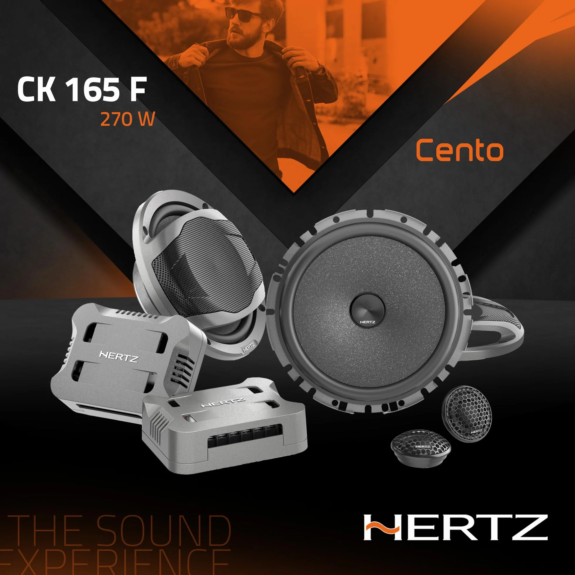Hertz CK 165F – płaski system komponentowy 165 mm, 270 W, membrana niskoprofilowa do trudnych instalacji