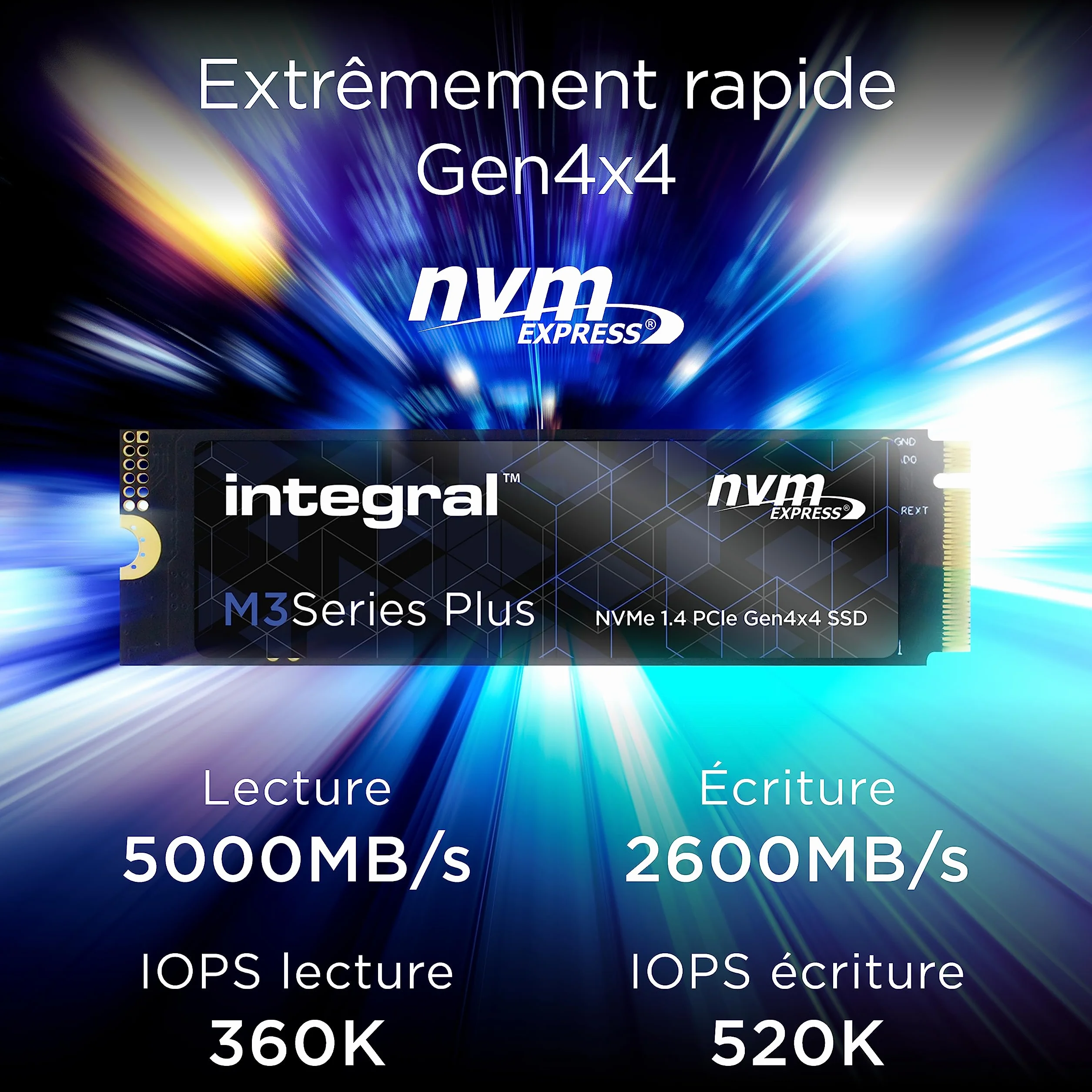 Integral 500 GB M3 PLUS SERIES M.2 2280 PCIE GEN4 NVME SSD