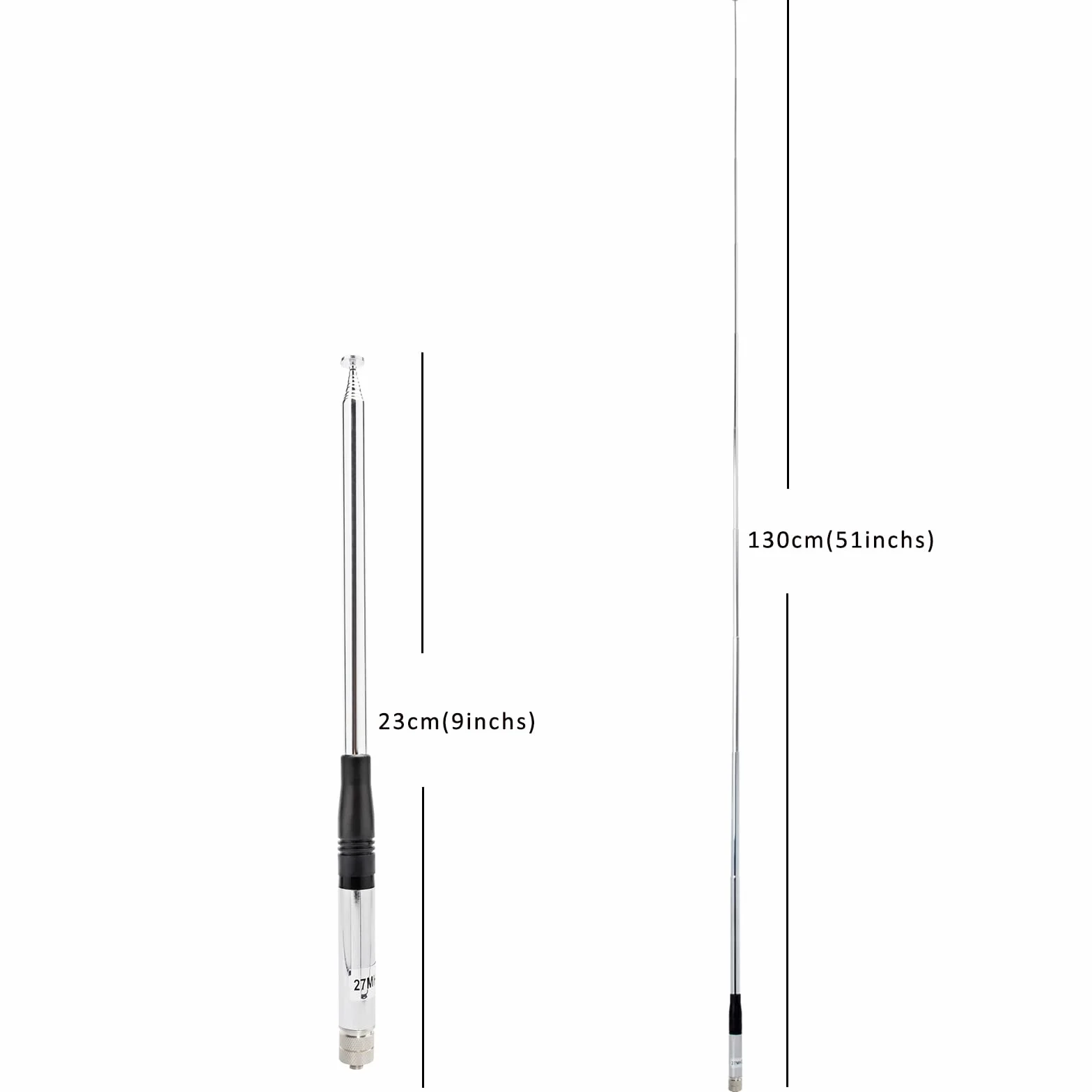 HYS Antena radiowa CB 27Mhz SMA Female teleskopowa 130 cm