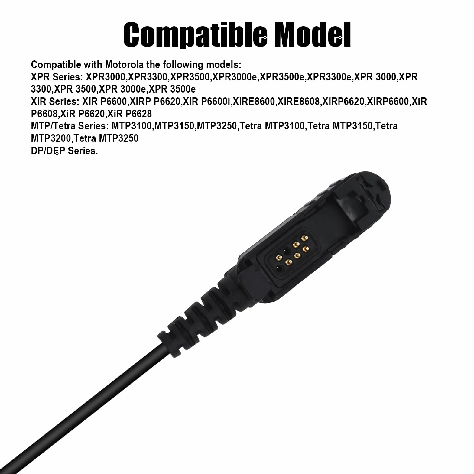 Słuchawki Walkie Talkie z mikrofonem Ptt Mikrofon Zestaw słuchawkowy do Motorola xpr 3300e 3500e 3500 xpr3300e xpr3500e xpr3500 xpr3300 2-drożne radia (pierścień pętli w kształcie litery D)