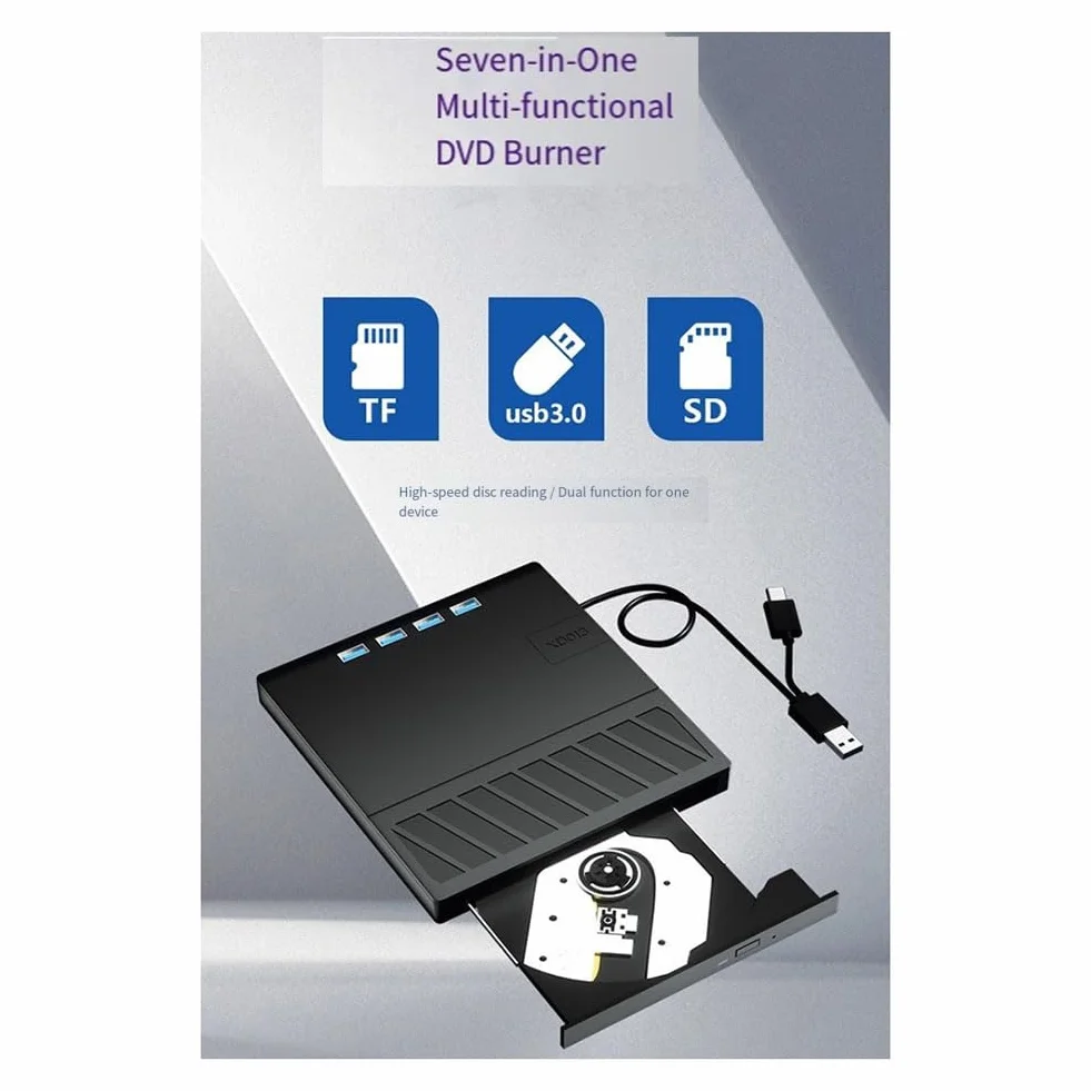 Zewnętrzny przenośny odtwarzacz Blu Ray DVD/CD/BD/VCD USB 3.0 3D optyczny napęd Bluray dla iOS Win