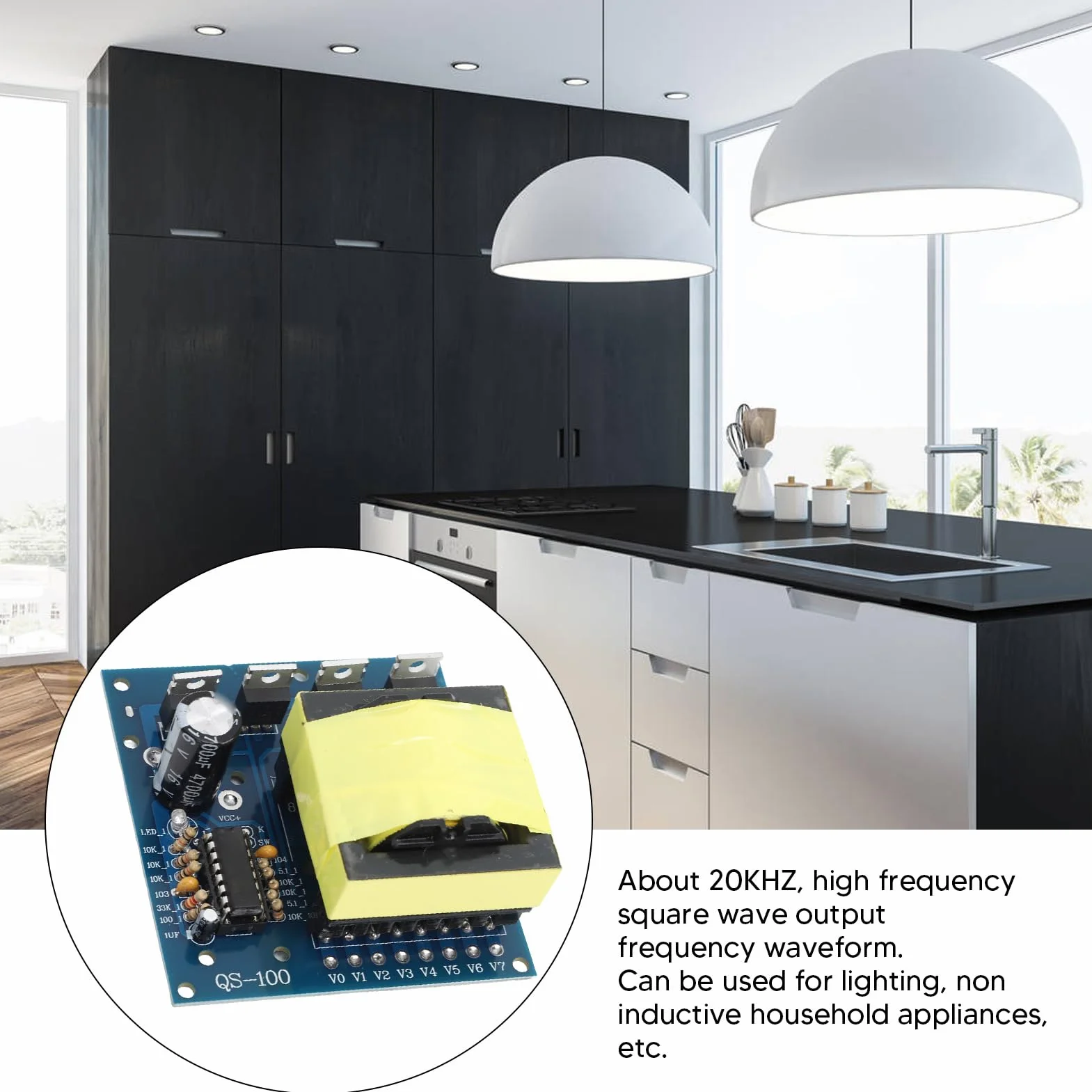 500W moduł konwertera napięcia DC 12V/24V do AC 18V/220V/380V, step-up, zasilanie PCB
