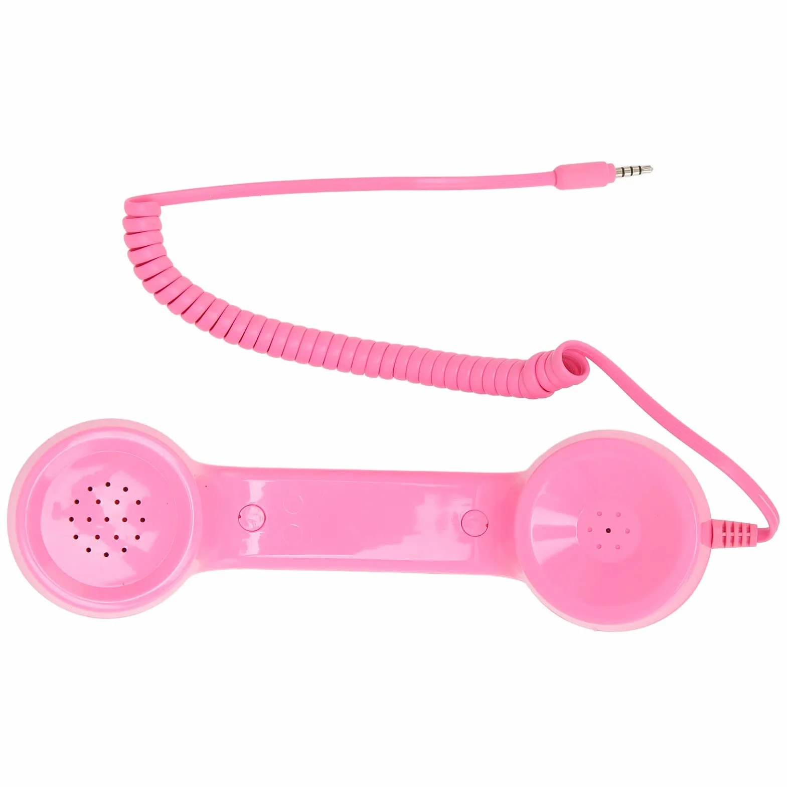Słuchawka Telefoniczna w Stylu Retro, Przycisk Odbierania Jednym Dotknięciem, Odporna na Promieniowanie Wtyczka Dźwiękowa 3,5 Mm z Przewodem Spiralnym o Długości 1 M, Odpowiednia