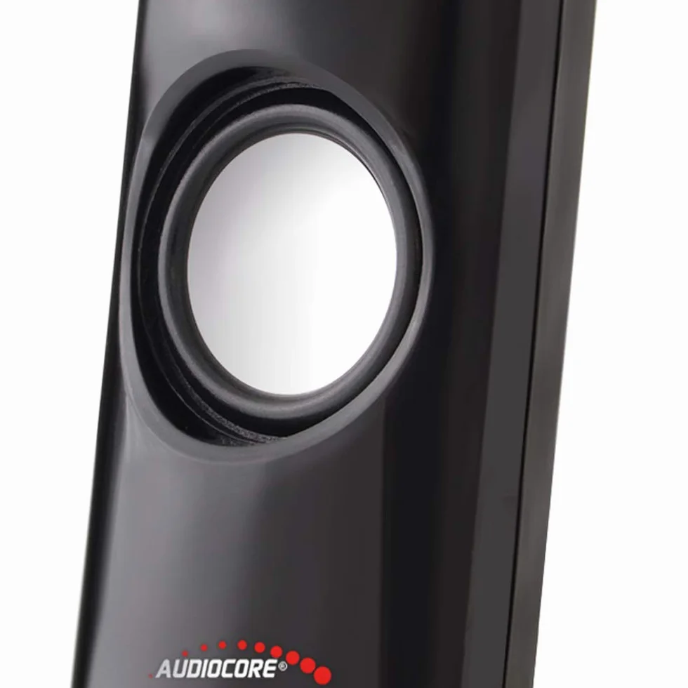Audiocore AC860 Głośniki Stereo 2.0 Czarne Podświetlane LED Gamingowe USB 8W MiniJack