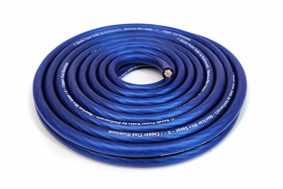 KnuKonceptz Kabel zasilający i uziemiający, 4 gauge, 30 m, niebieski