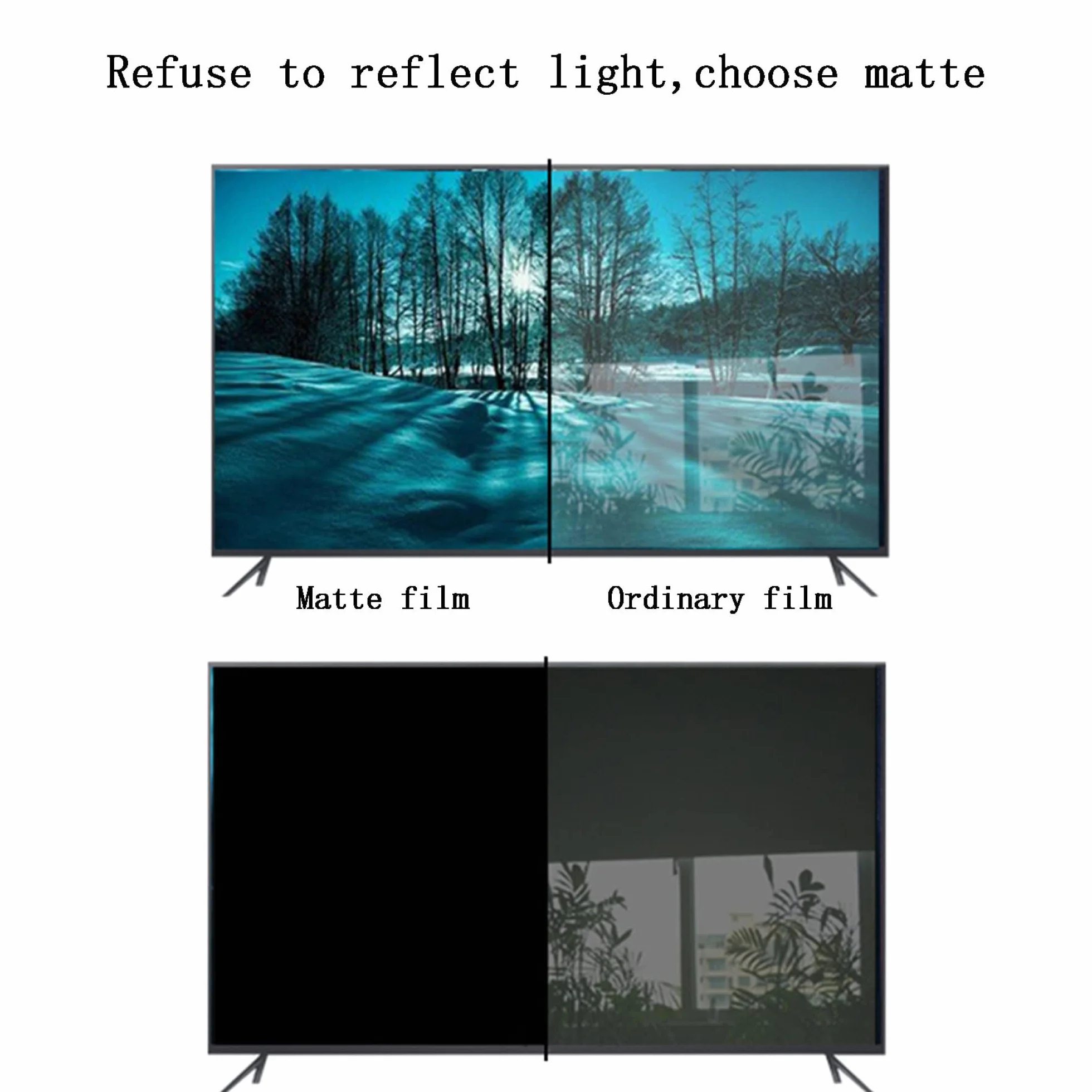 Osłona ekranu Smart TV, Folia ochronna na ekran telewizora 43-75 cali Filtr(52in1161x661mm)