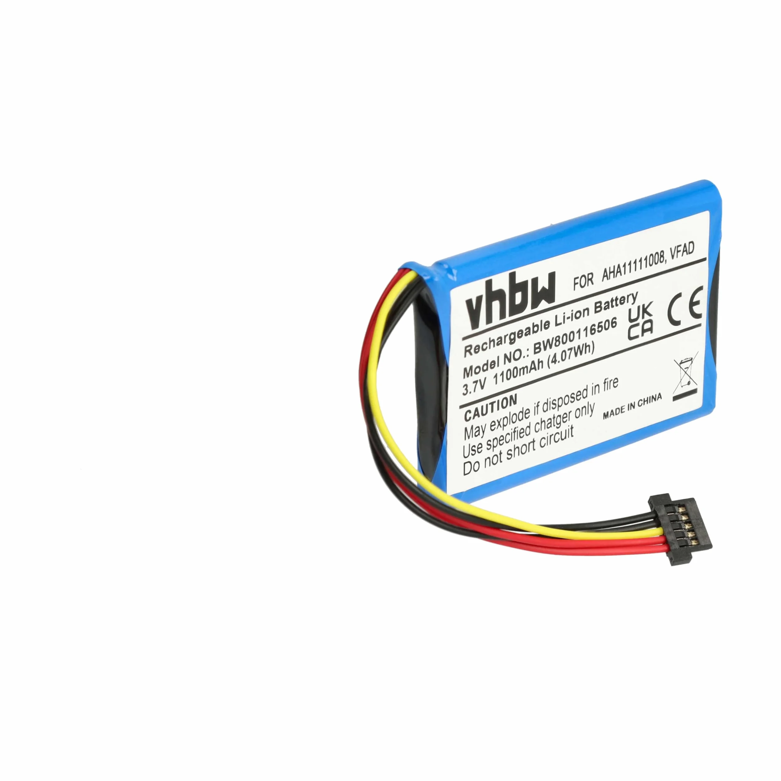 vhbw Bateria kompatybilna z nawigacją GPS Tomtom One XL 340 (1100 mAh, 3,7 V, litowo-jonowa)