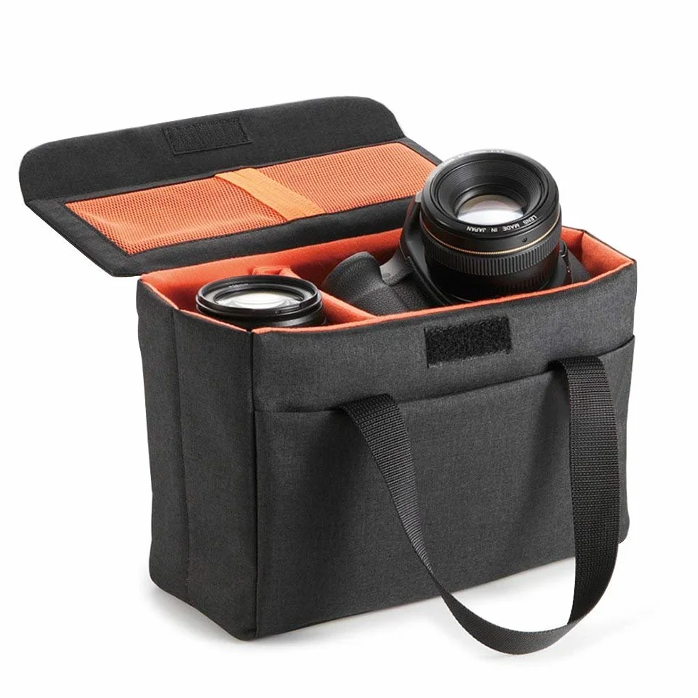 BAIGIO Etui na aparat DSLR Odporny na wstrząsy Torba do Nikon Canon Fuji Olympus Sony, czarny