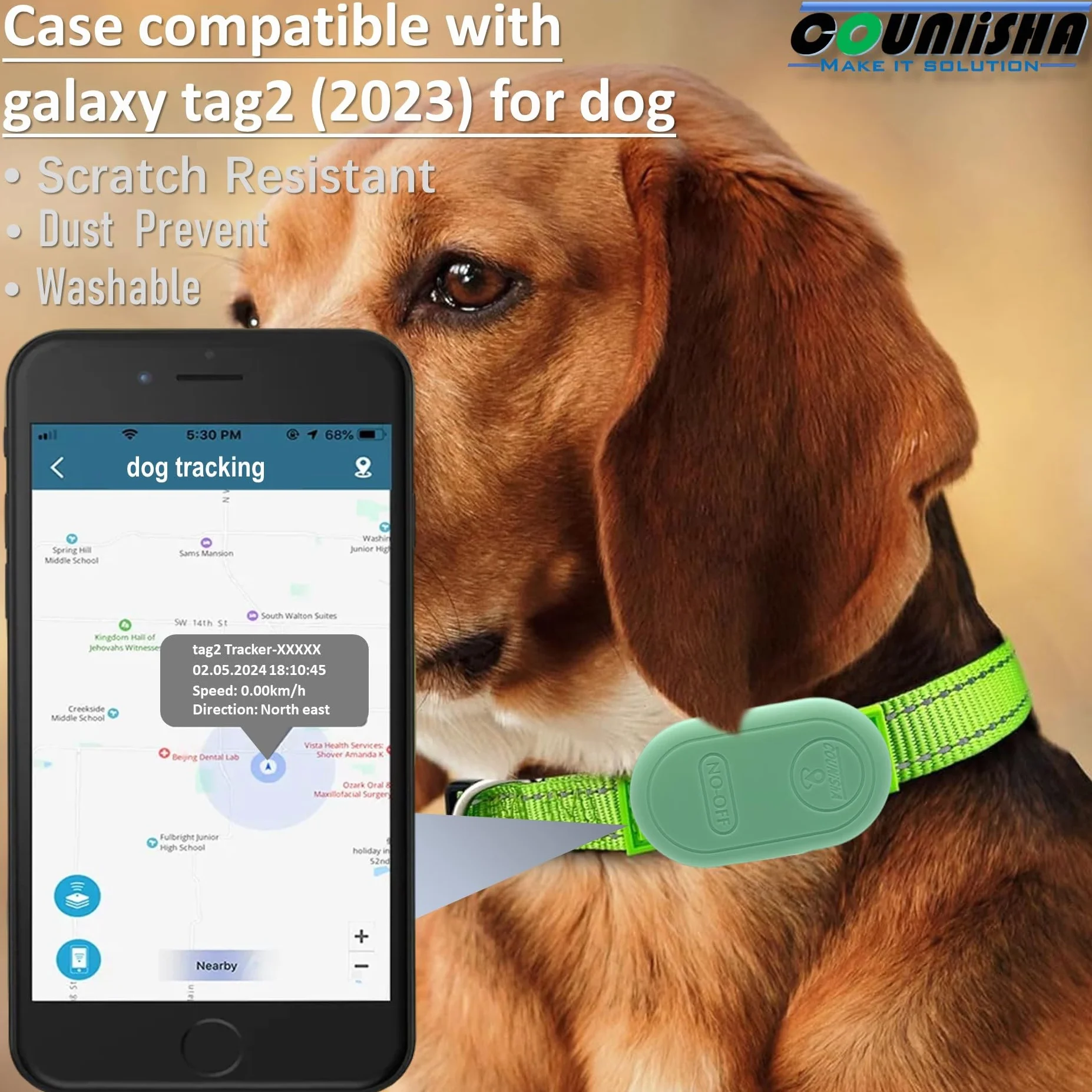 Silikonowy Uchwyt do Galaxy Smarttag2 (2023) dla Psa, Wodoodporna Osłona