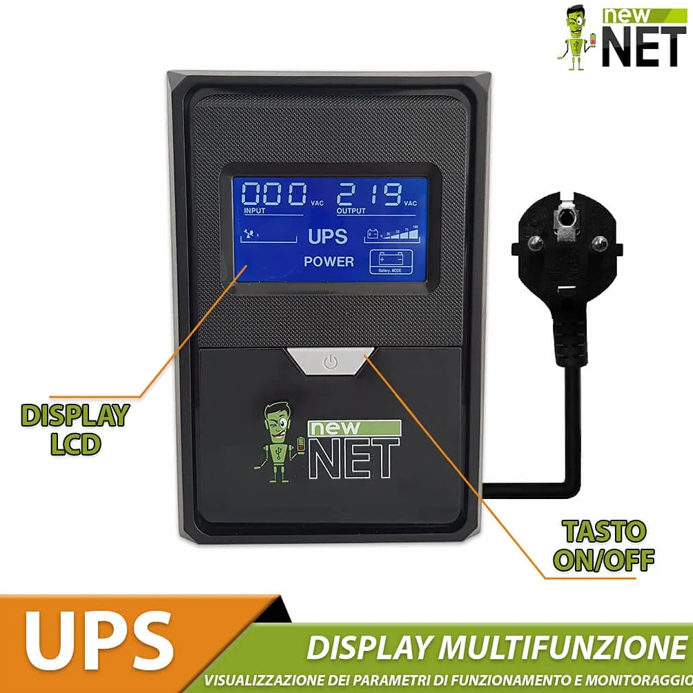 Nowa sieć ups/stabilizator prądu i napięcia do nadzoru wideo drukarka kamera TV 2 gniazda shuko [ 500 VA - 350 W - 2 gniazda Schuko 2 Gniazda ]