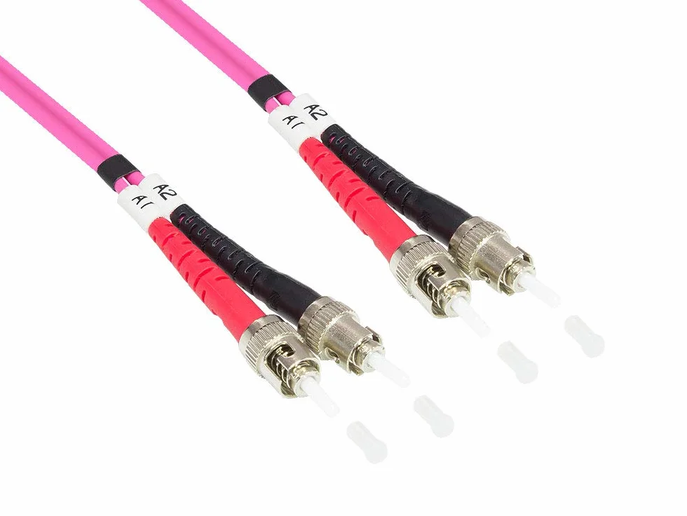Kabel krosowy LWL Duplex OM4 (Multimode, 50/125) ST/ST, 0,5 m, Good Connections®