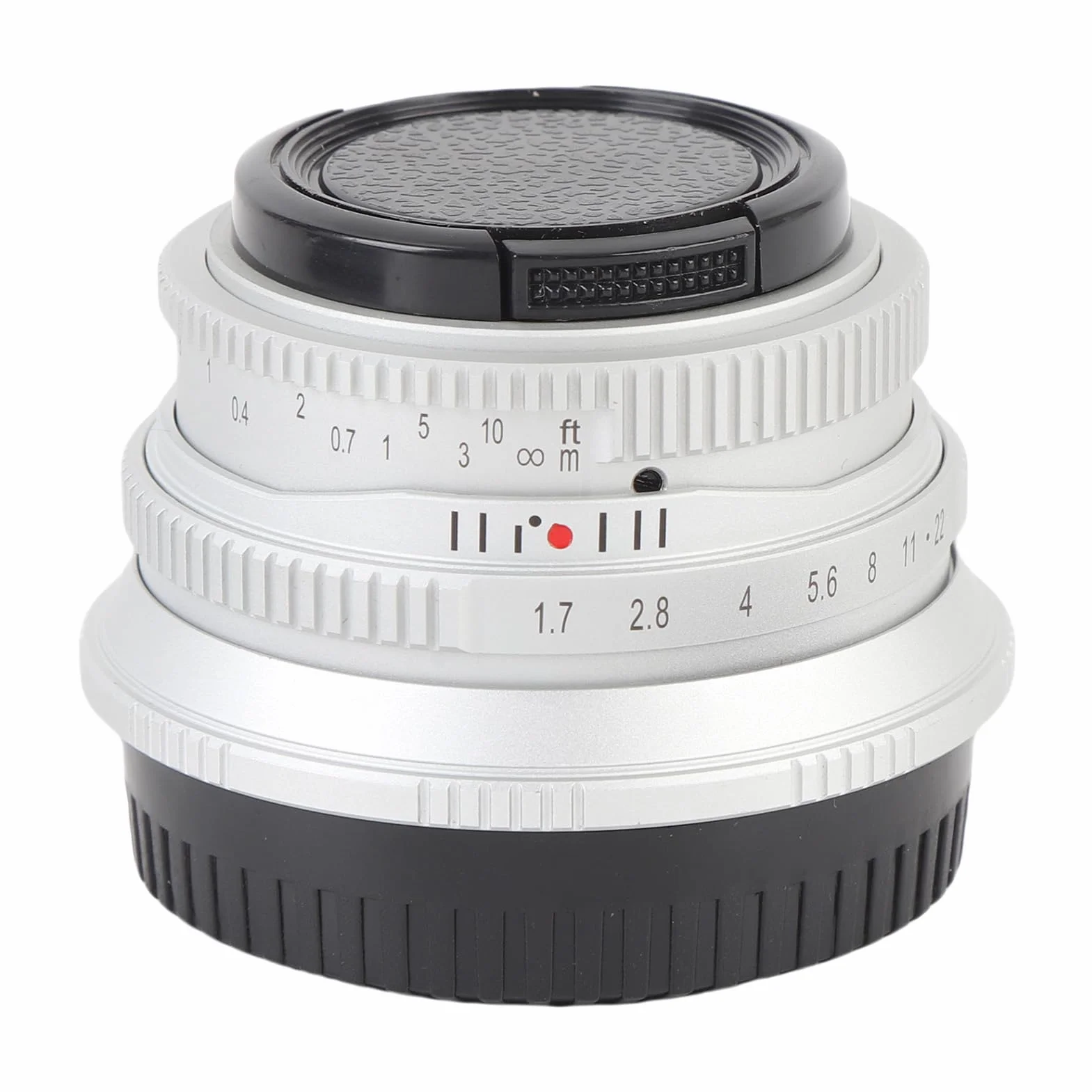 Fabater Obiektyw 25 Mm F1.7 z ręczną regulacją Ostrości, Mocowanie FX i dużą przysłoną, z ręczną regulacją Ostrości Prime Stały Obiektyw do X-E1 X-E2, (SILVER)