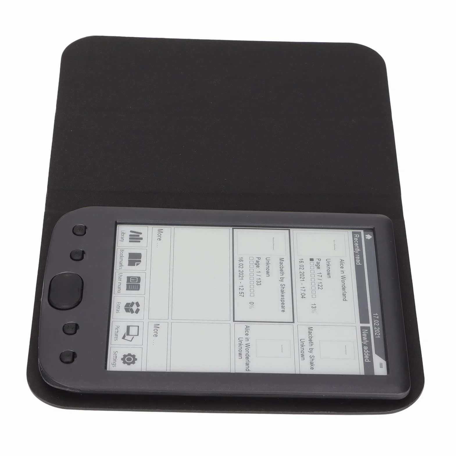 Czytnik E-booków, Długa żywotność Baterii 6 Cali 800x600 Ekran Atramentowy HD Ereader Materiał ABS z Etui Ochronnym do Czytania w Gospodarstwie Domowym