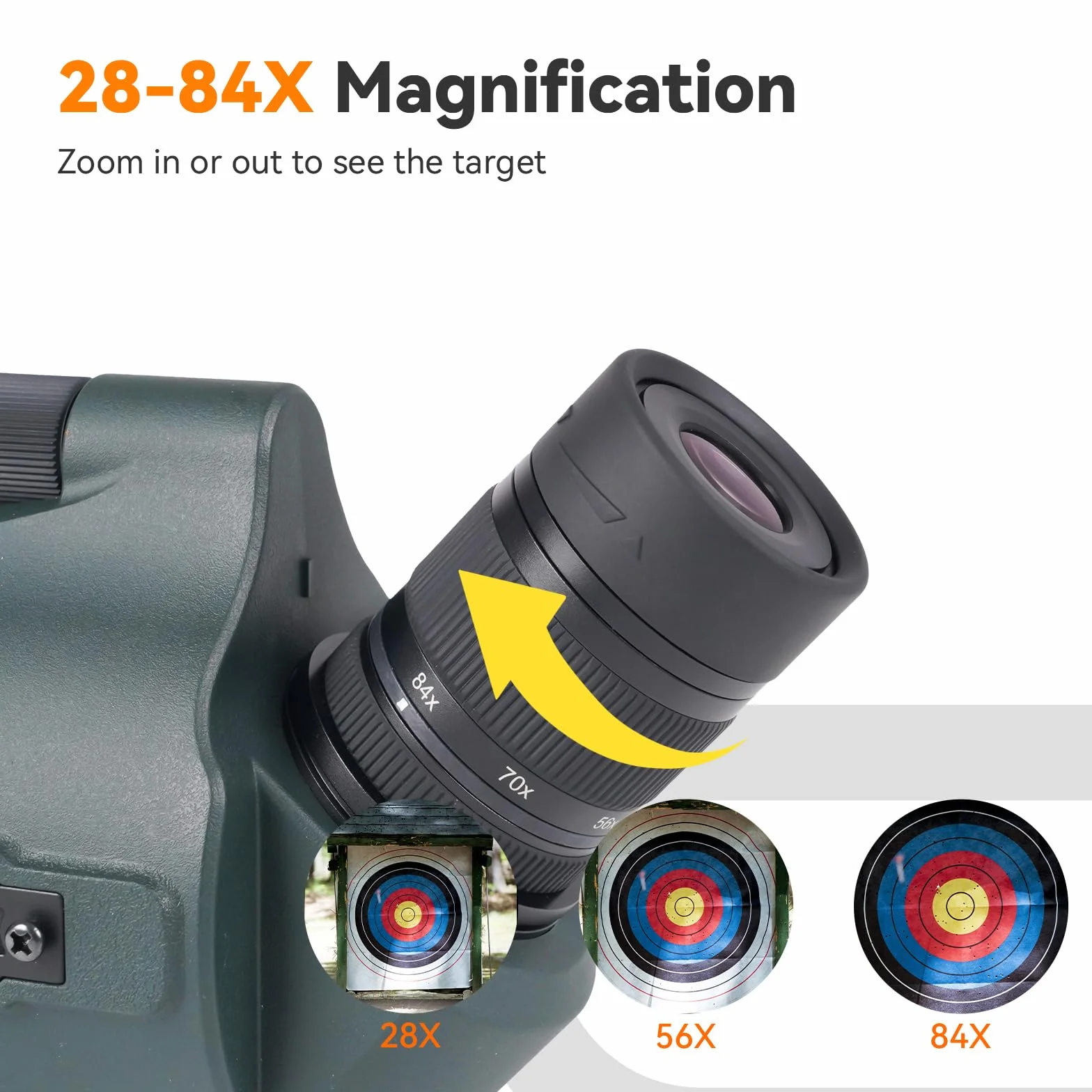 Svbony SV41Pro Mak Luneta Obserwacyjna ze Statywem, Finderscope i Mocowanie Celownika, 28-84X80 FMC Podwójna Prędkość Fokus, Odłączany Okular 1,25", Wodoodporny do Astronomiczny Obserwacja Księżycu