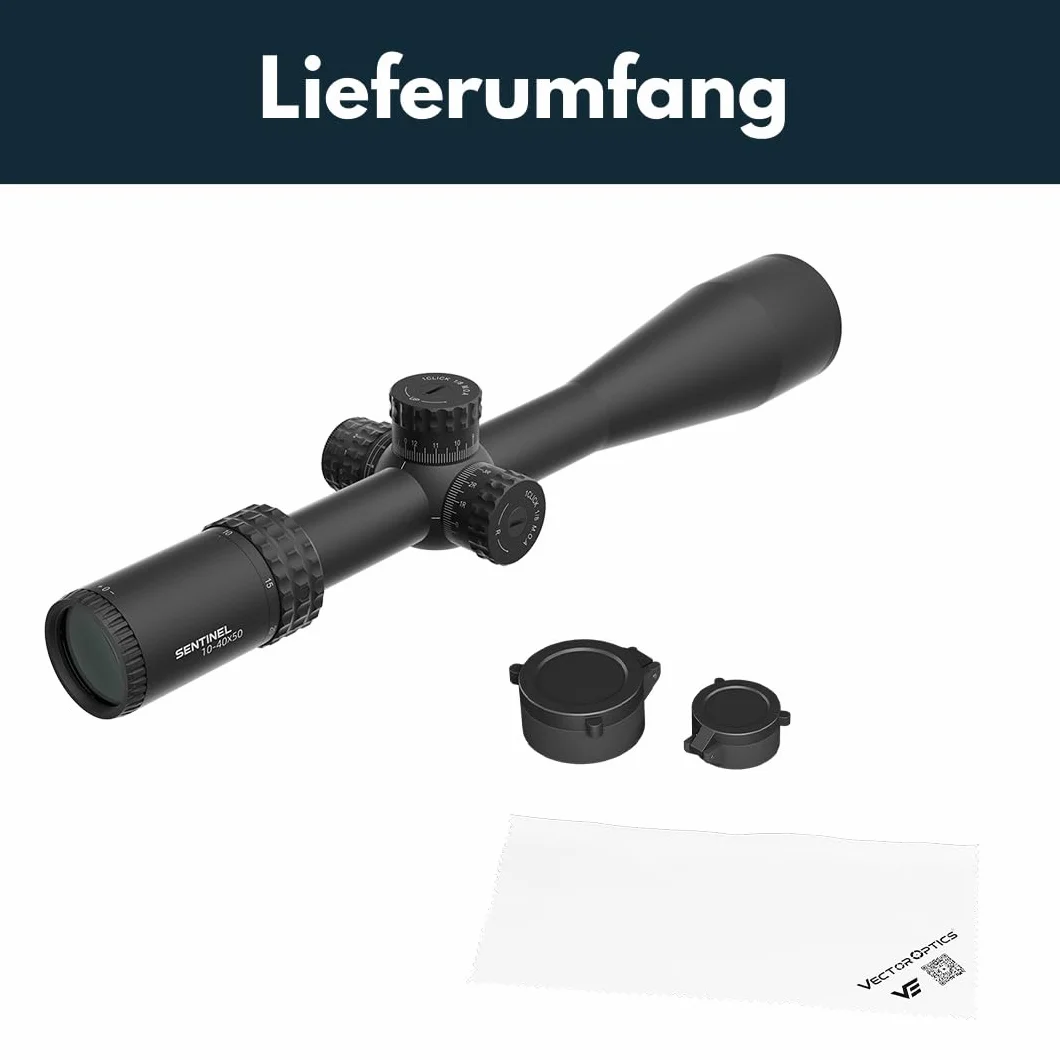 Vector Optics SCOL-58 Sentinel-X Pro10-40x50 SFP luneta celownicza specjalnie zaprojektowana do 25 m Benchrest Shooting