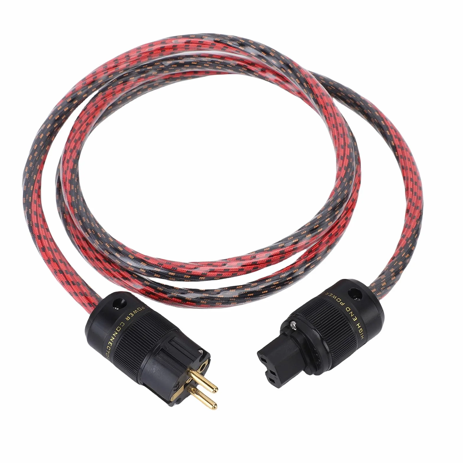 Ejoyous Kabel Zasilający HiFi dla Audiofilów, Ekranowany miedzią OFC, Pozłacane Złącza 10AWG dla Użytkowników Wzmacniaczy, Odtwarzaczy CD, Gramofonów i Filtrów Zasilania