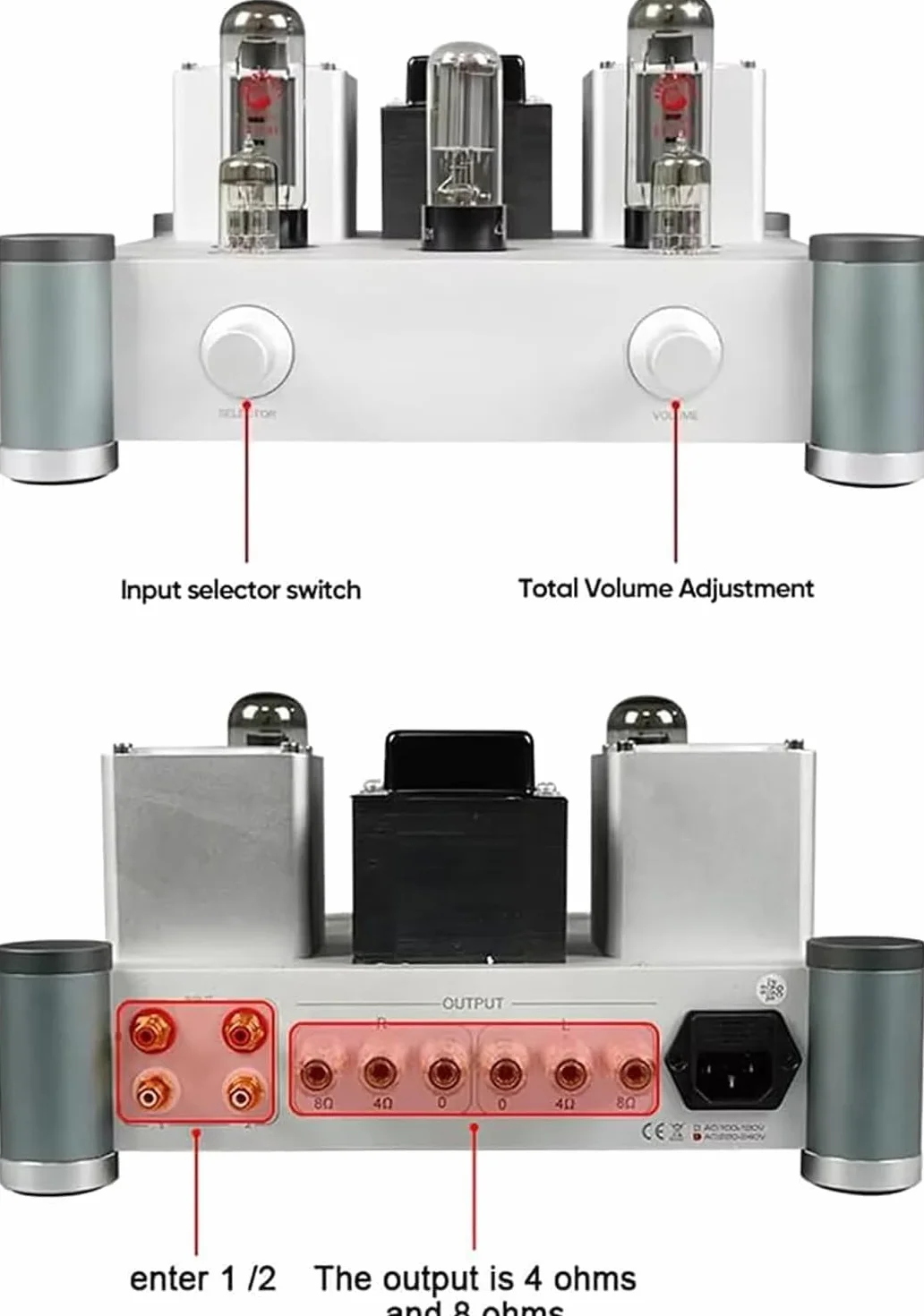 Wzmacniacz lampowy stereo Hi-Fi, jednostronny wzmacniacz audio, moc wyjściowa 10 W x 2 do domowych głośników audio i zewnętrznych