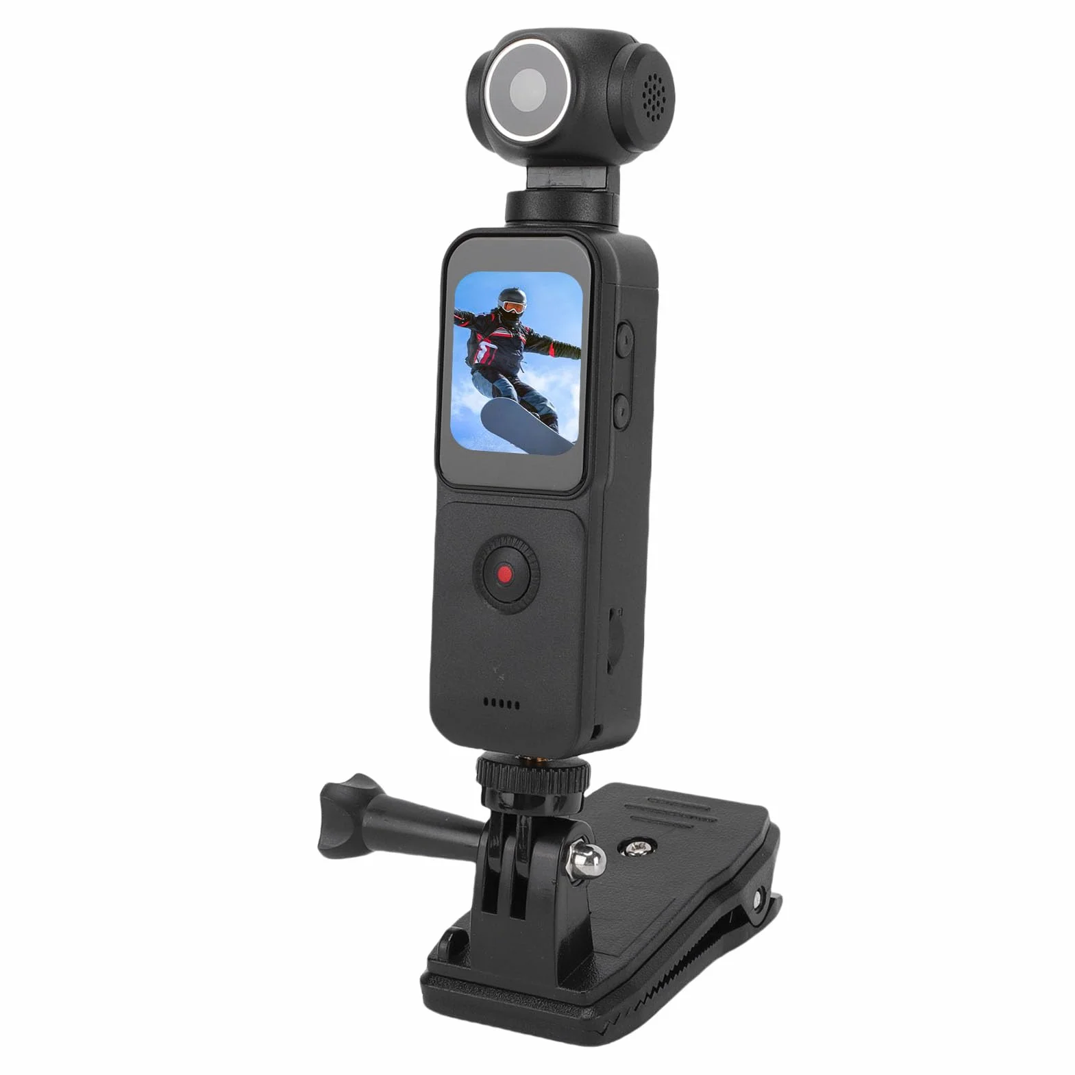 Sxhlseller Kamera Akcji 5K, Ręczny Rejestrator Wideo, z Obiektywem Obrotowym 270° i stabilizacją EIS, Ultraszerokokątna Kamera Wi-Fi, z Ekranem 1,69 Cala
