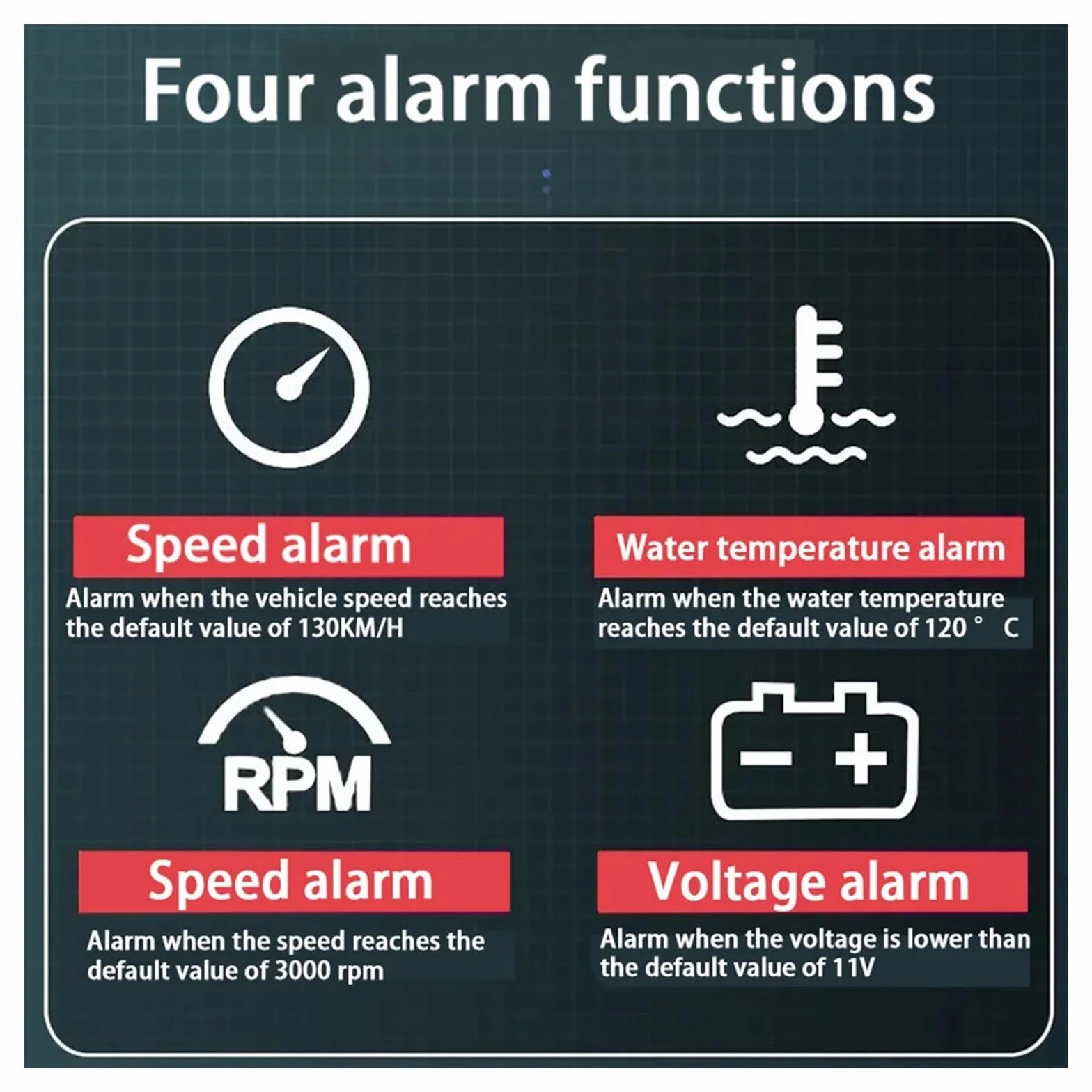 Panele Instrumentów Samochodowych Auto HUD Projektor Samochodowy Alarm Head Up Wyświetlacz Prędkościomierza Przednia Szyba(Km h rotational)