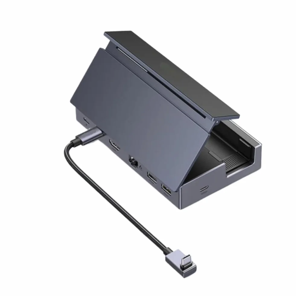 Hub USB C kompatybilny z Steam Deck Ally Legion 4K 120Hz HDMI 5Gbps USB-A USB-C PD100W 1000Mbps RJ45 (6 w 1 4K120Hz)