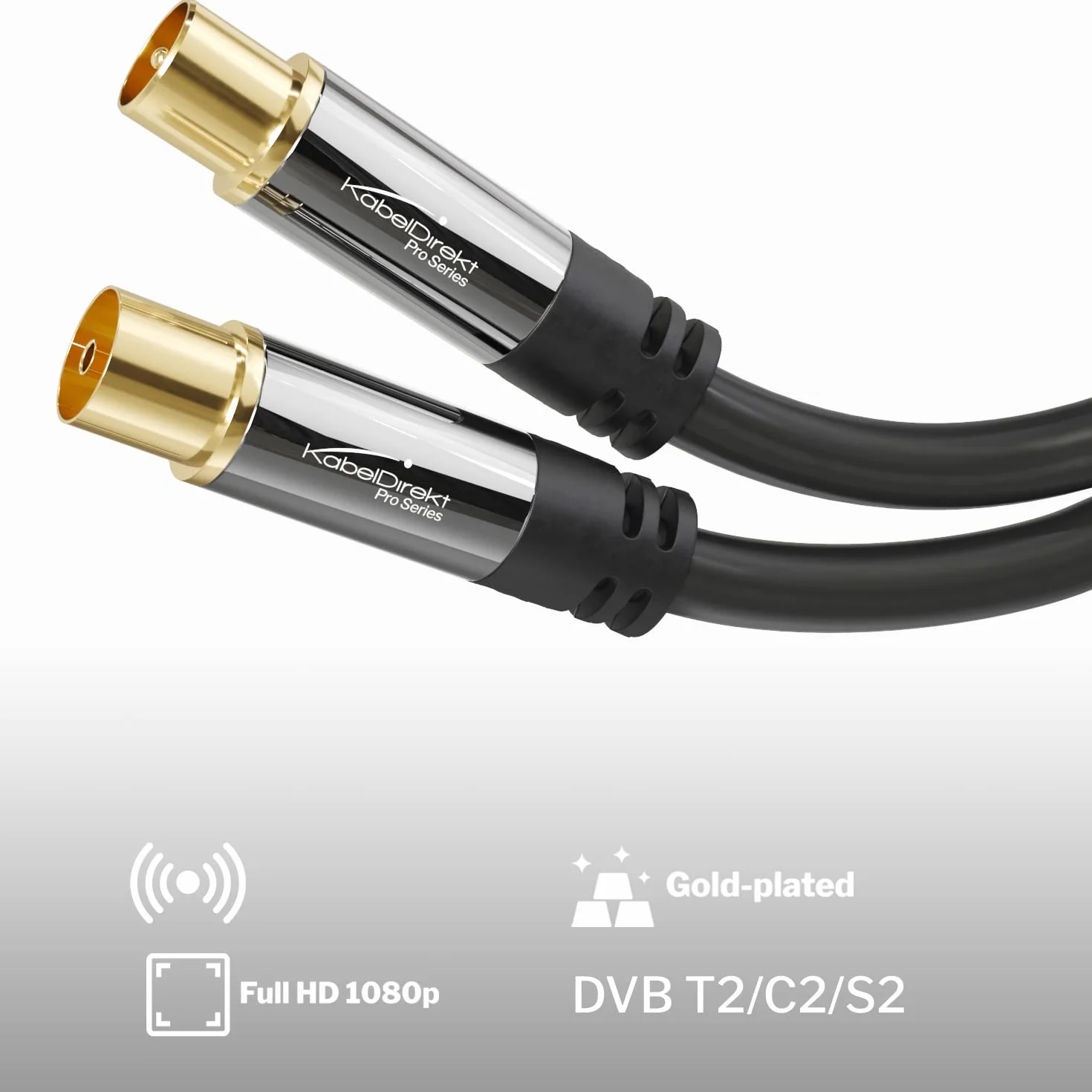 KabelDirekt Kabel antenowy 4K koncentryczny 2 m DVB-C DVB-T DVB-S